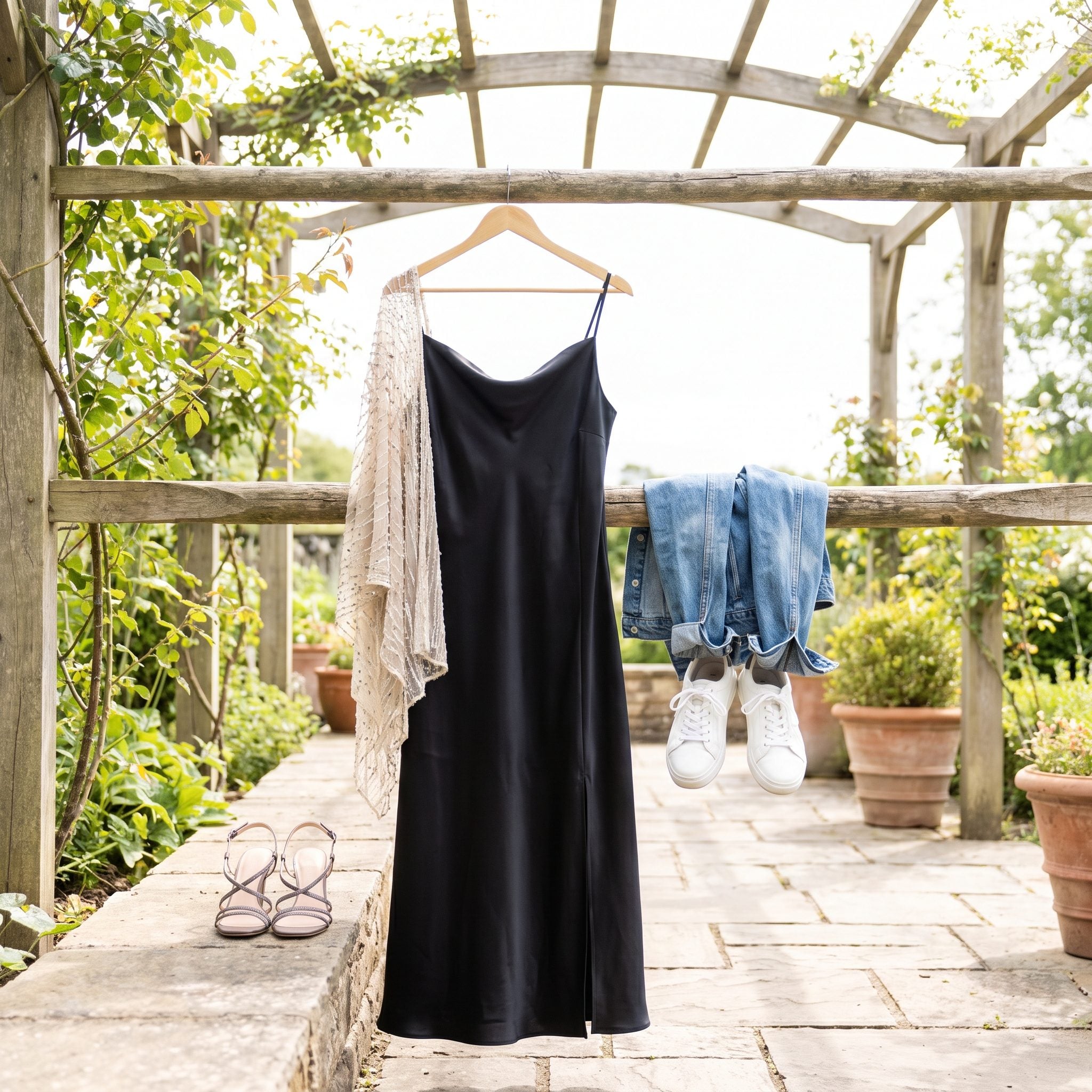 A Black Slip Dress That Refuses to Stay in the Going-Out Section