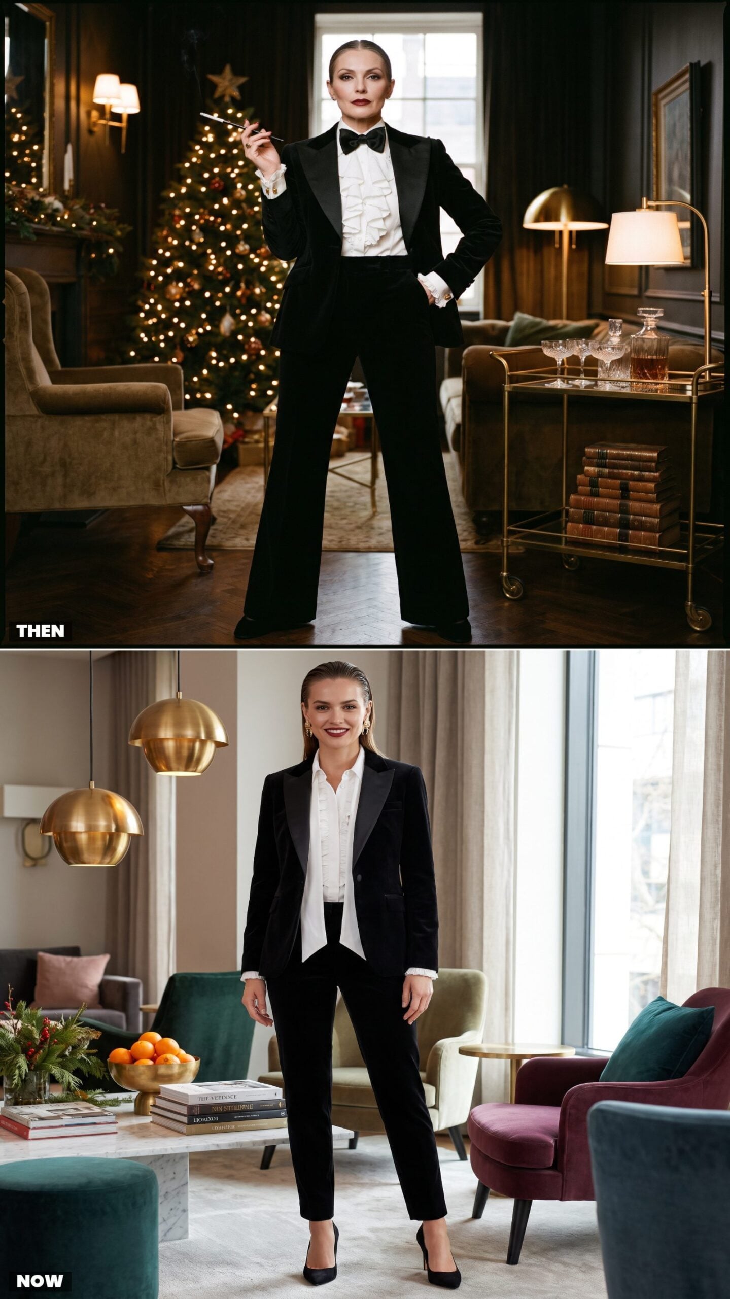 The Black Velvet Tuxedo With a Ruffled Shirt