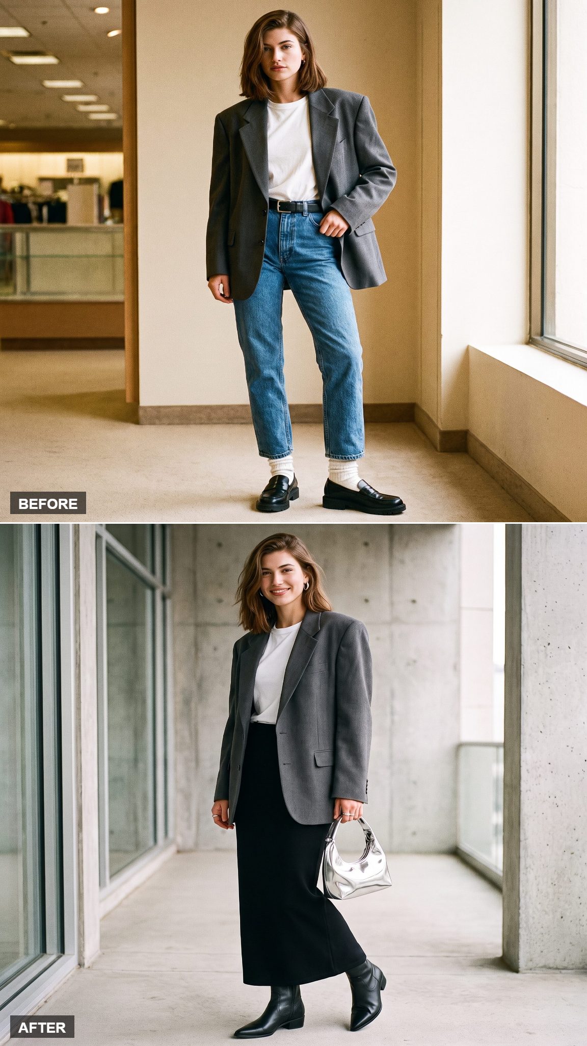Blazer Meets the Maxi Skirt