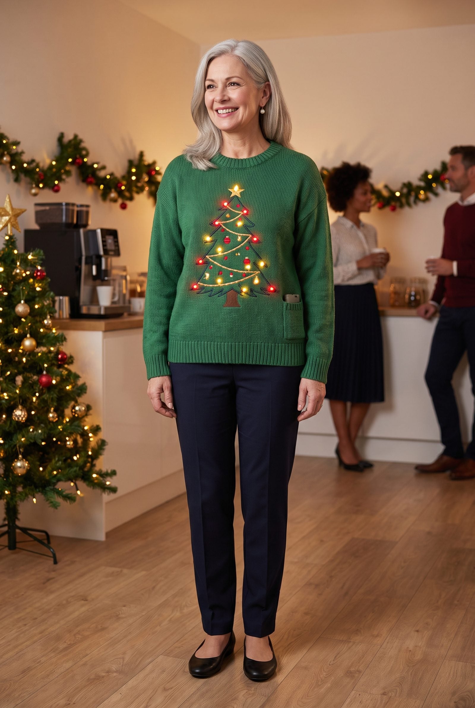 The Blinking Battery-Powered Christmas Sweater