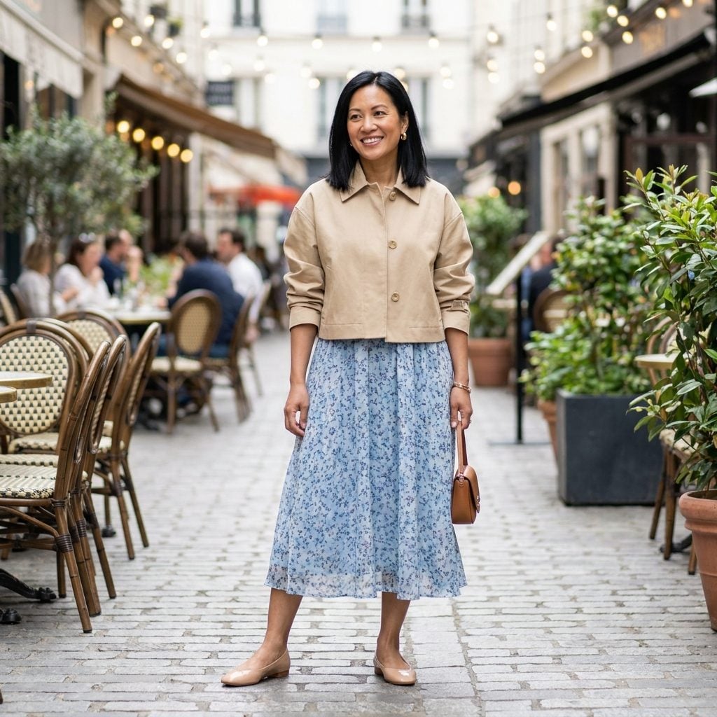 A Boxy Hip-Length Jacket Erasing the Waist