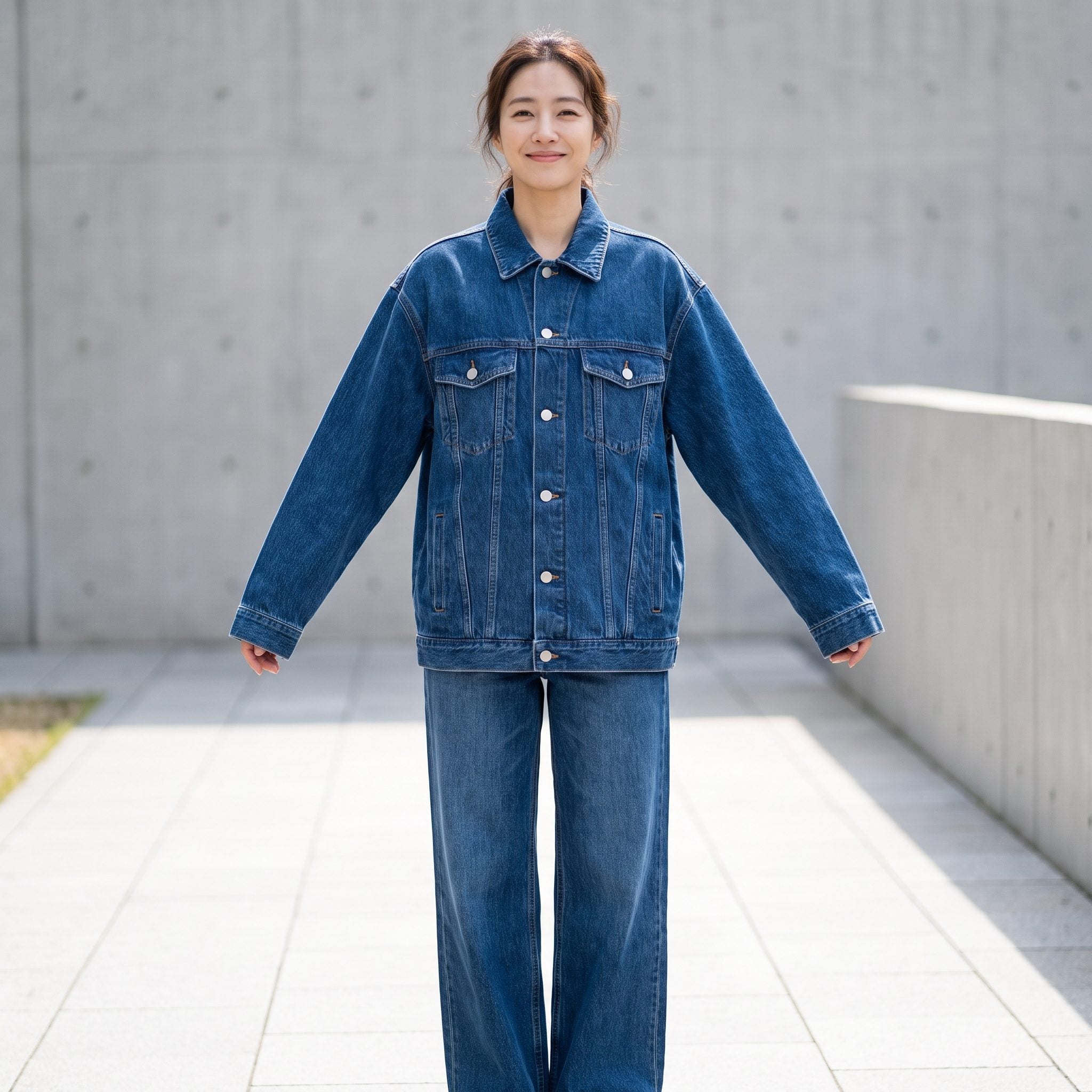Boxy Jacket With Equally Boxy Jeans