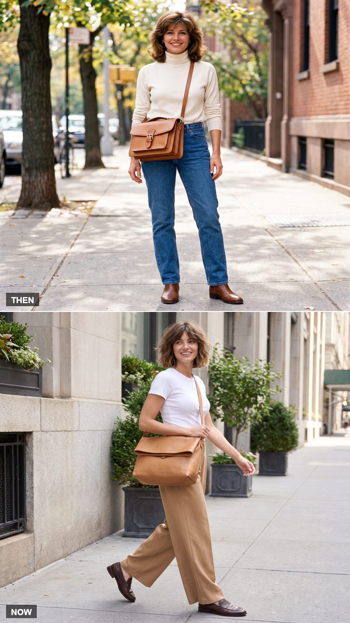 The Buckle-Flap Bag Folds Over Instead