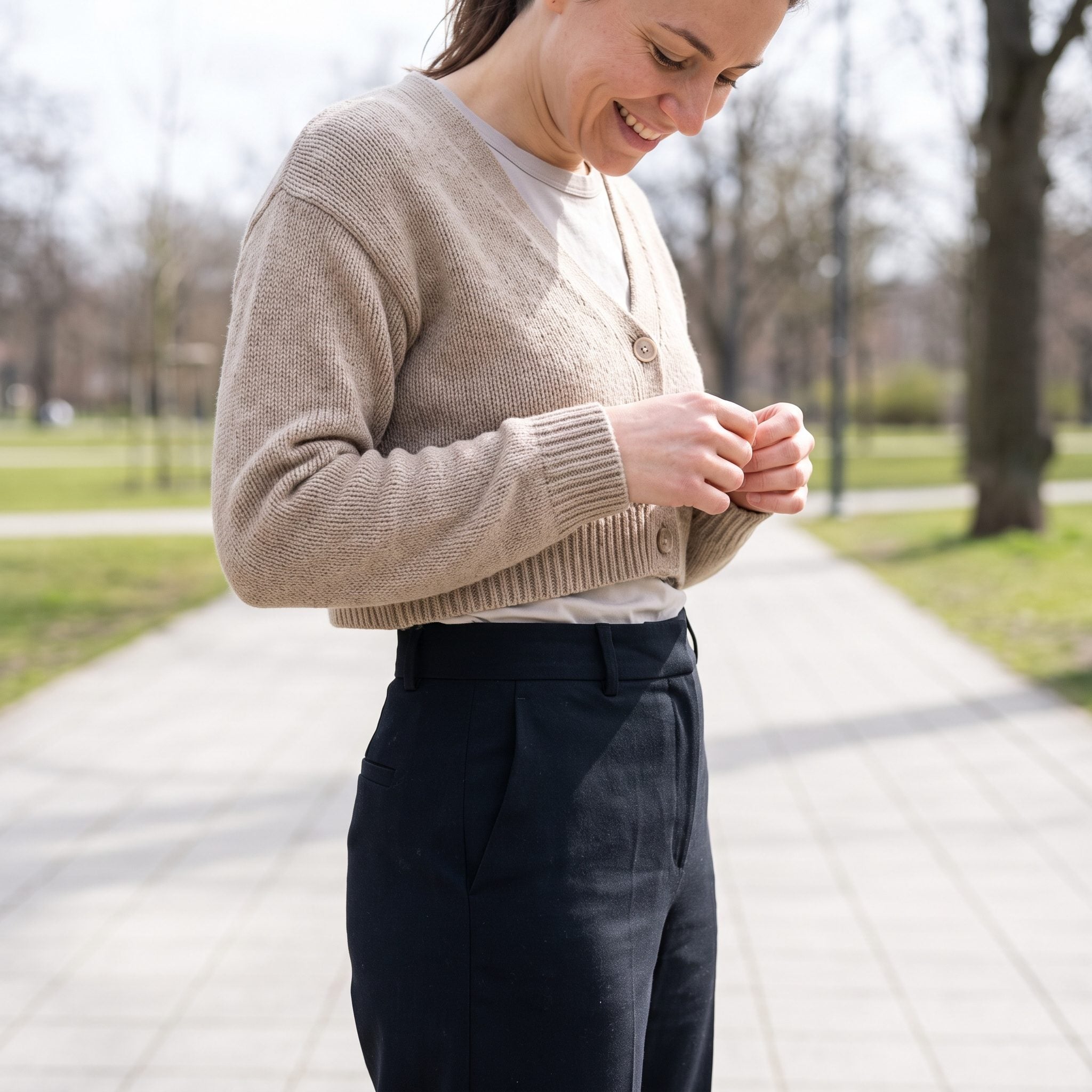The Cropped Cardigan That Hits at the Wrong Spot