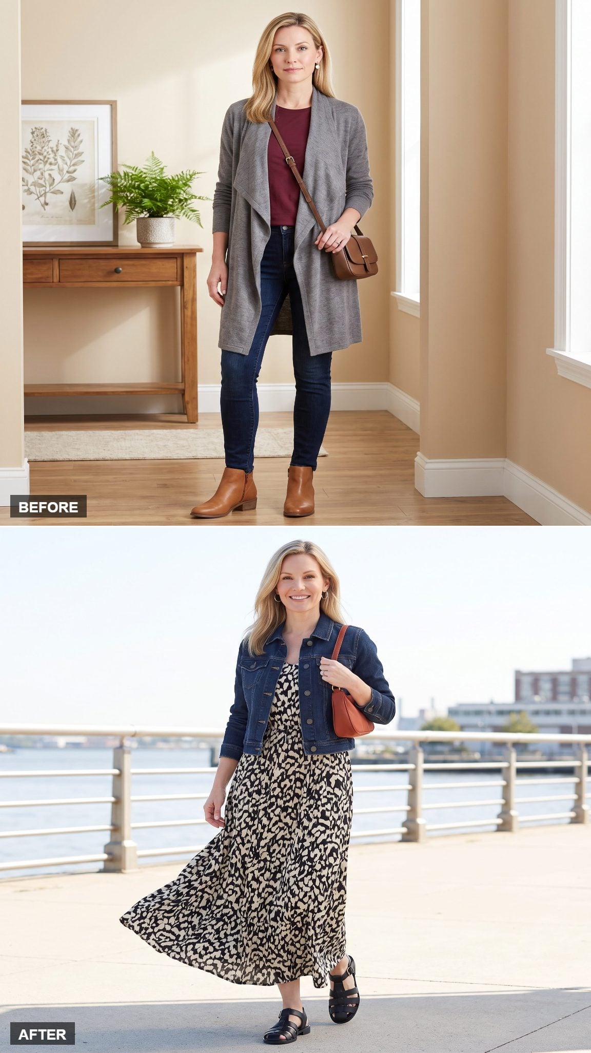 The Cropped Denim Jacket That Finally Gave the Maxi a Waist