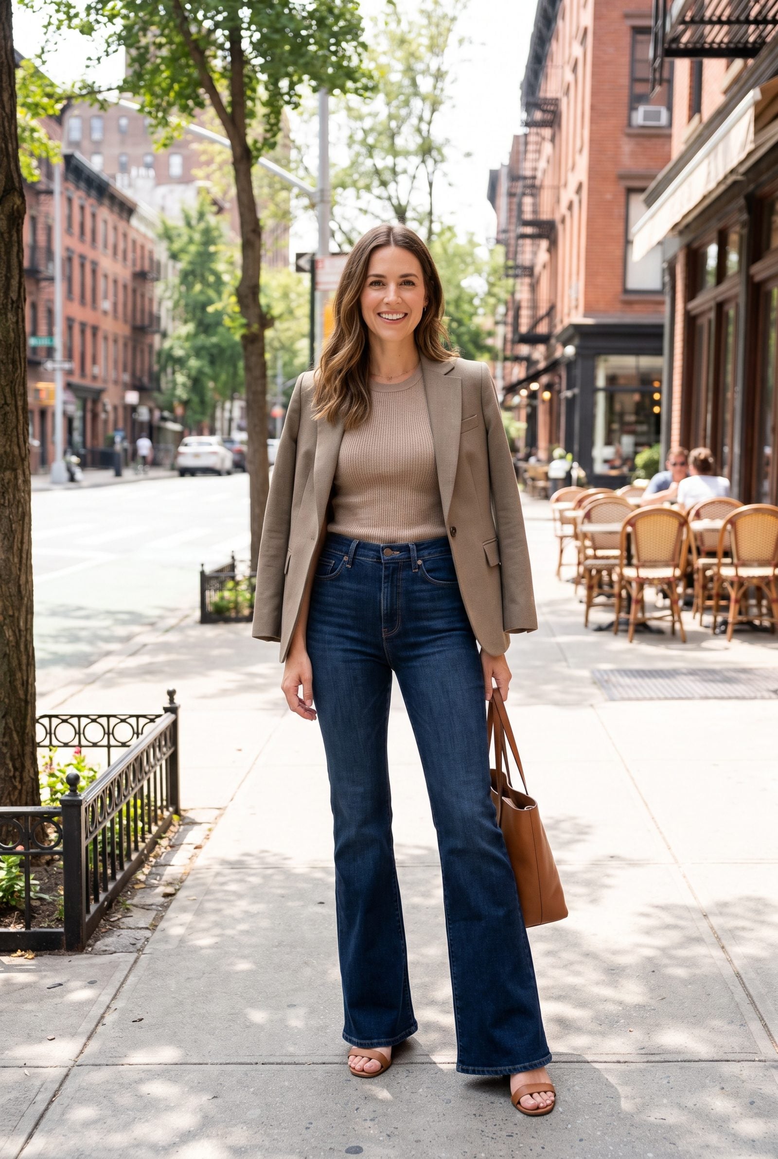 Cropped Flare Jeans Ending at the Widest Part of the Ankle