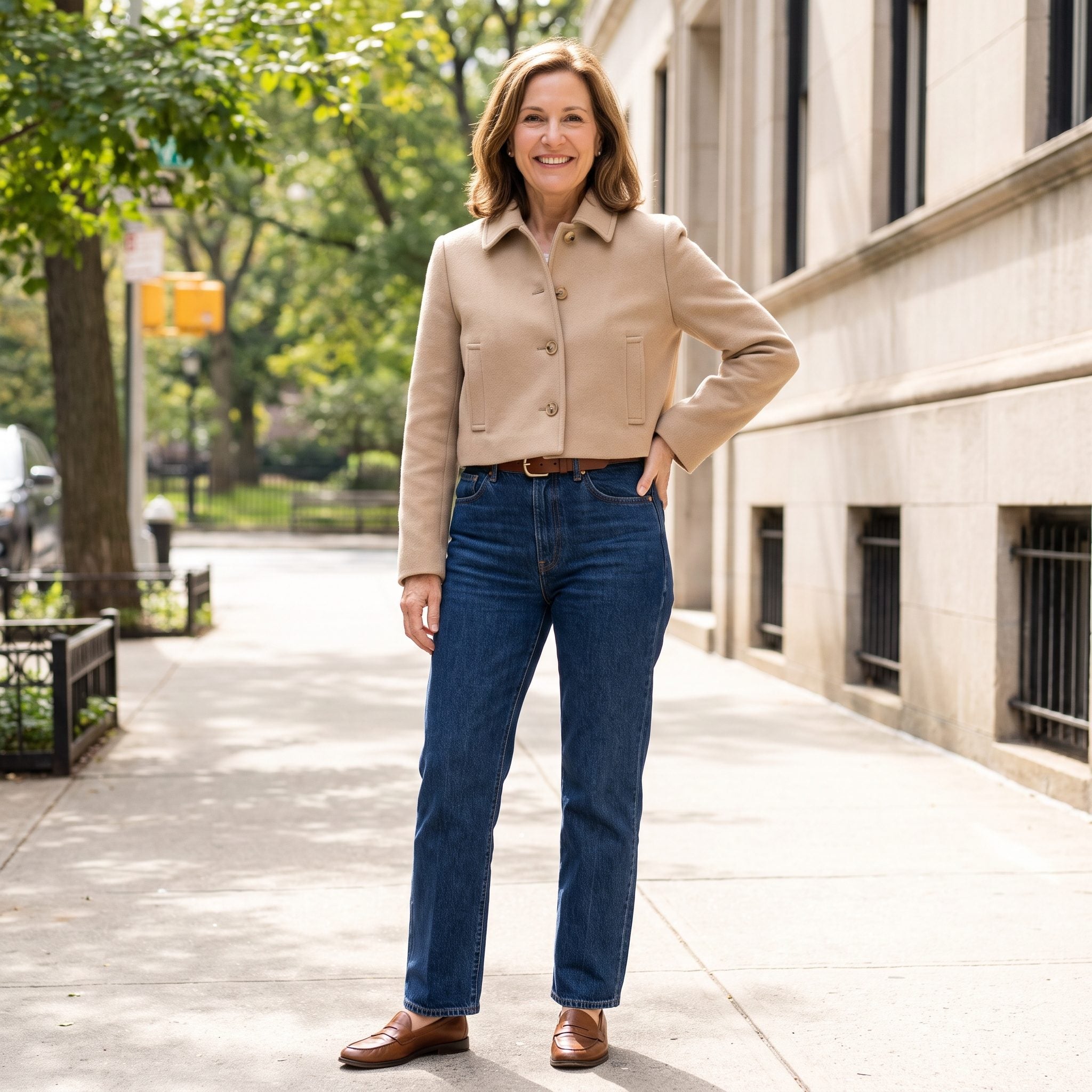Cropped Jacket + High-Rise Straight Jeans, Why This One Just Works