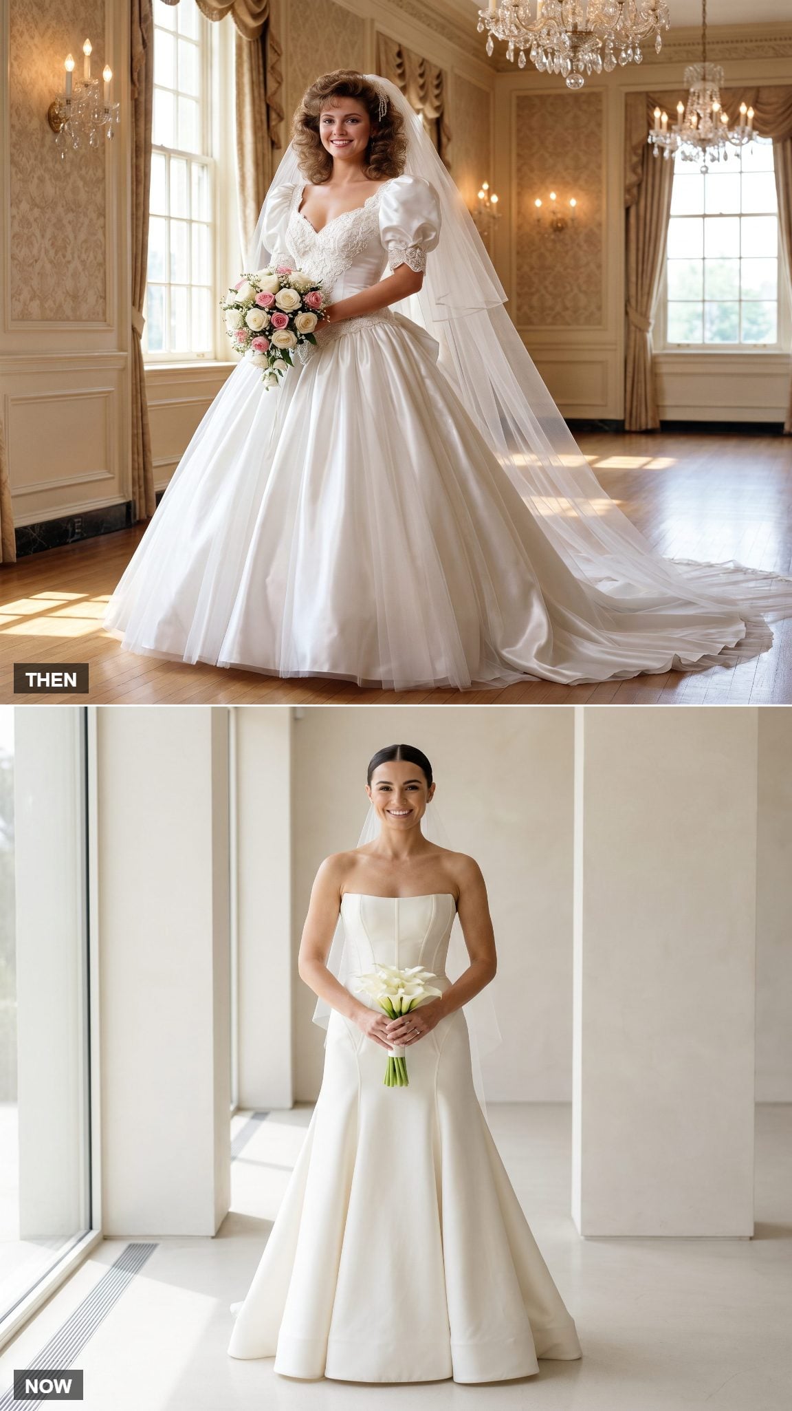 Dropped-Waist Lace Gown to Modern Sculptural Drop-Waist