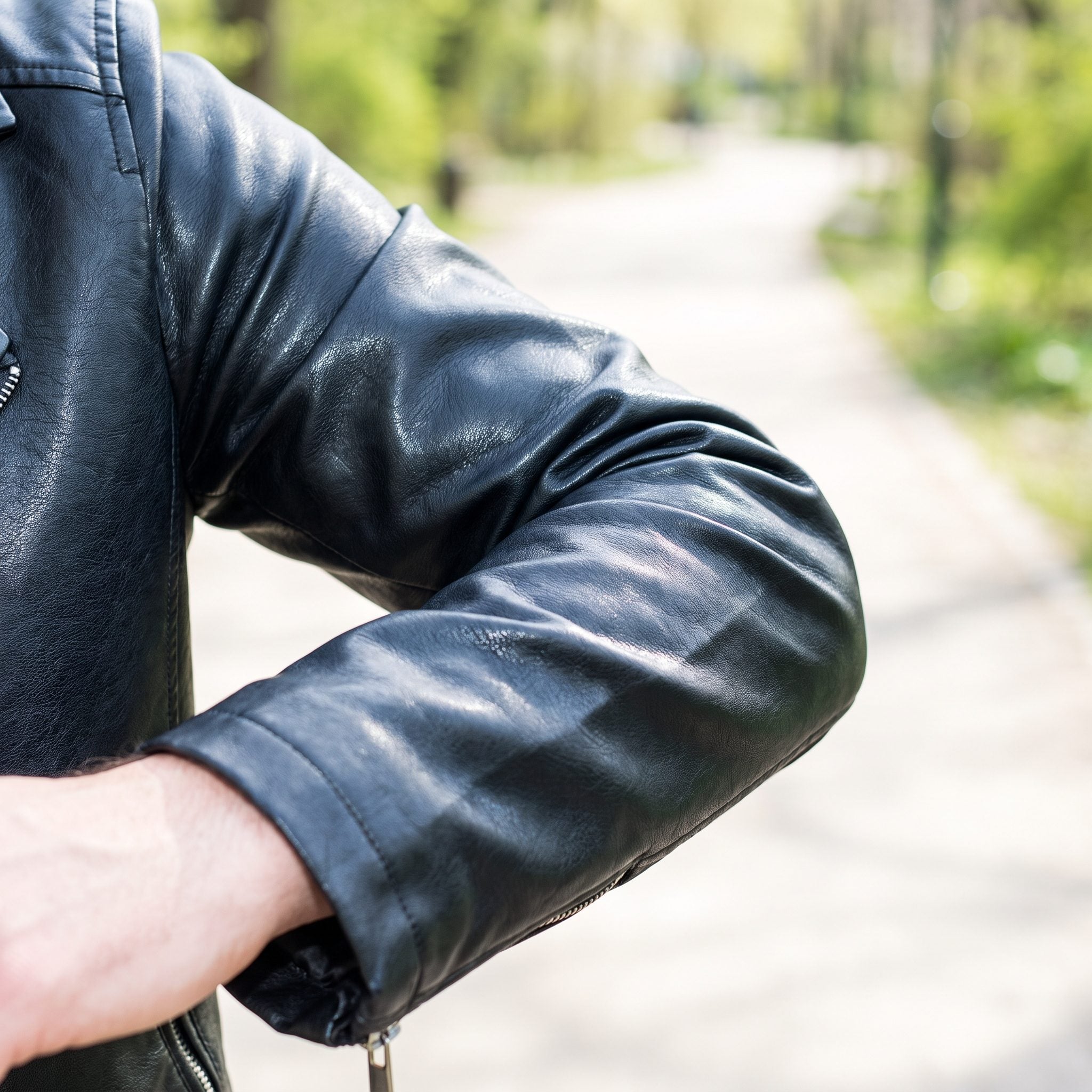 A Faux-Leather Moto Jacket That Creaks