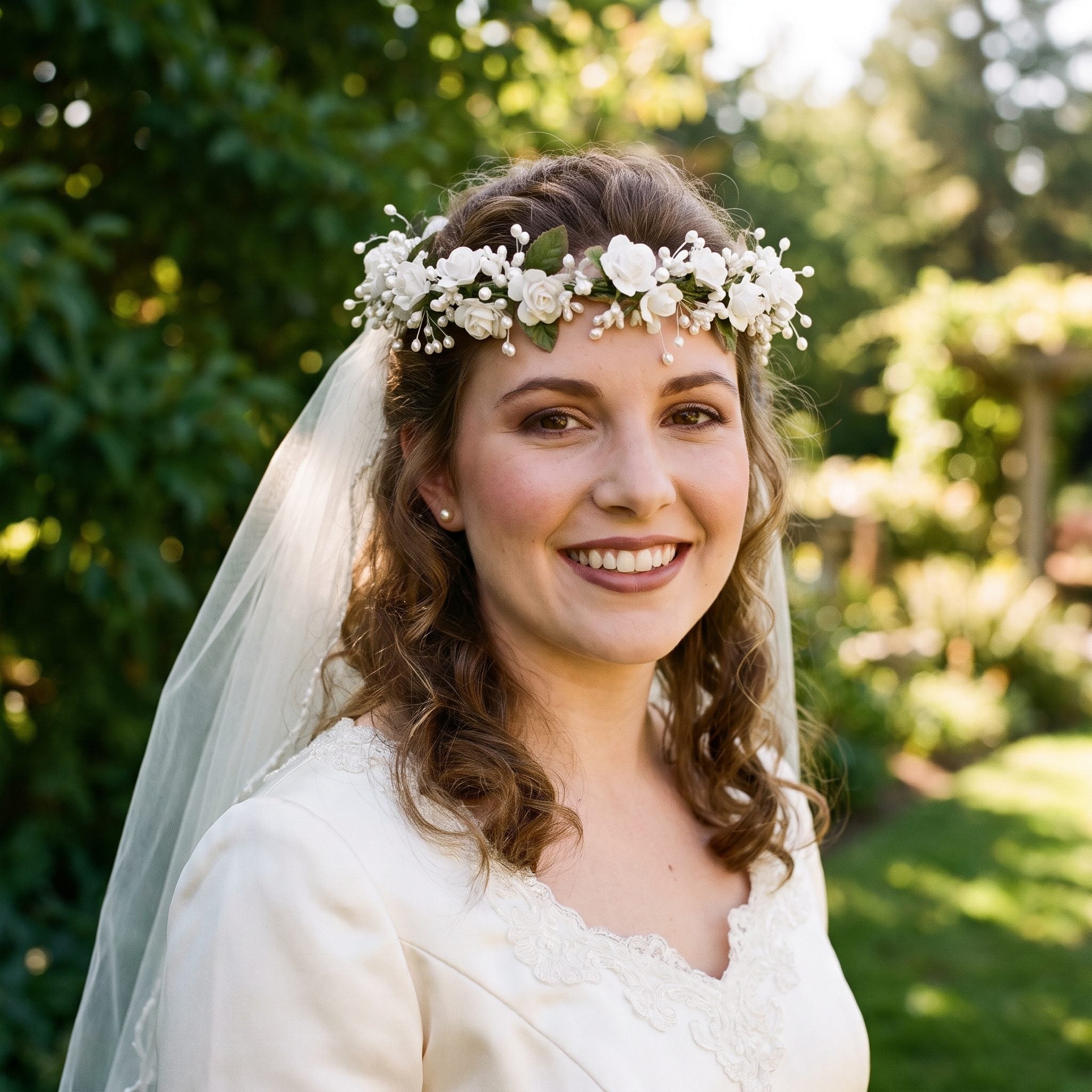 The Floral Headband That Turned Every Bride Into a Renaissance Fair Extra
