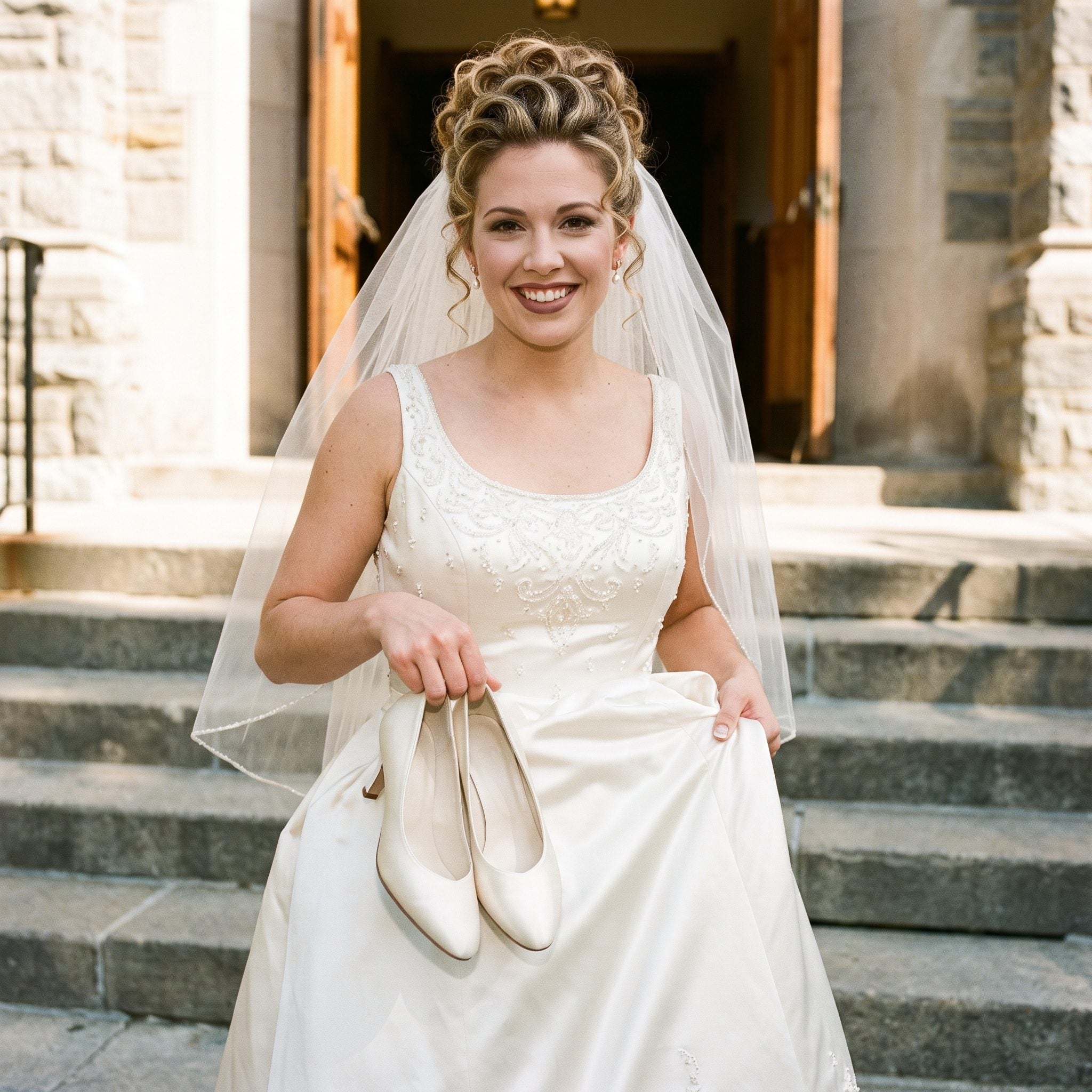 The Ivory Pumps Dyed to Match the Dress Exactly