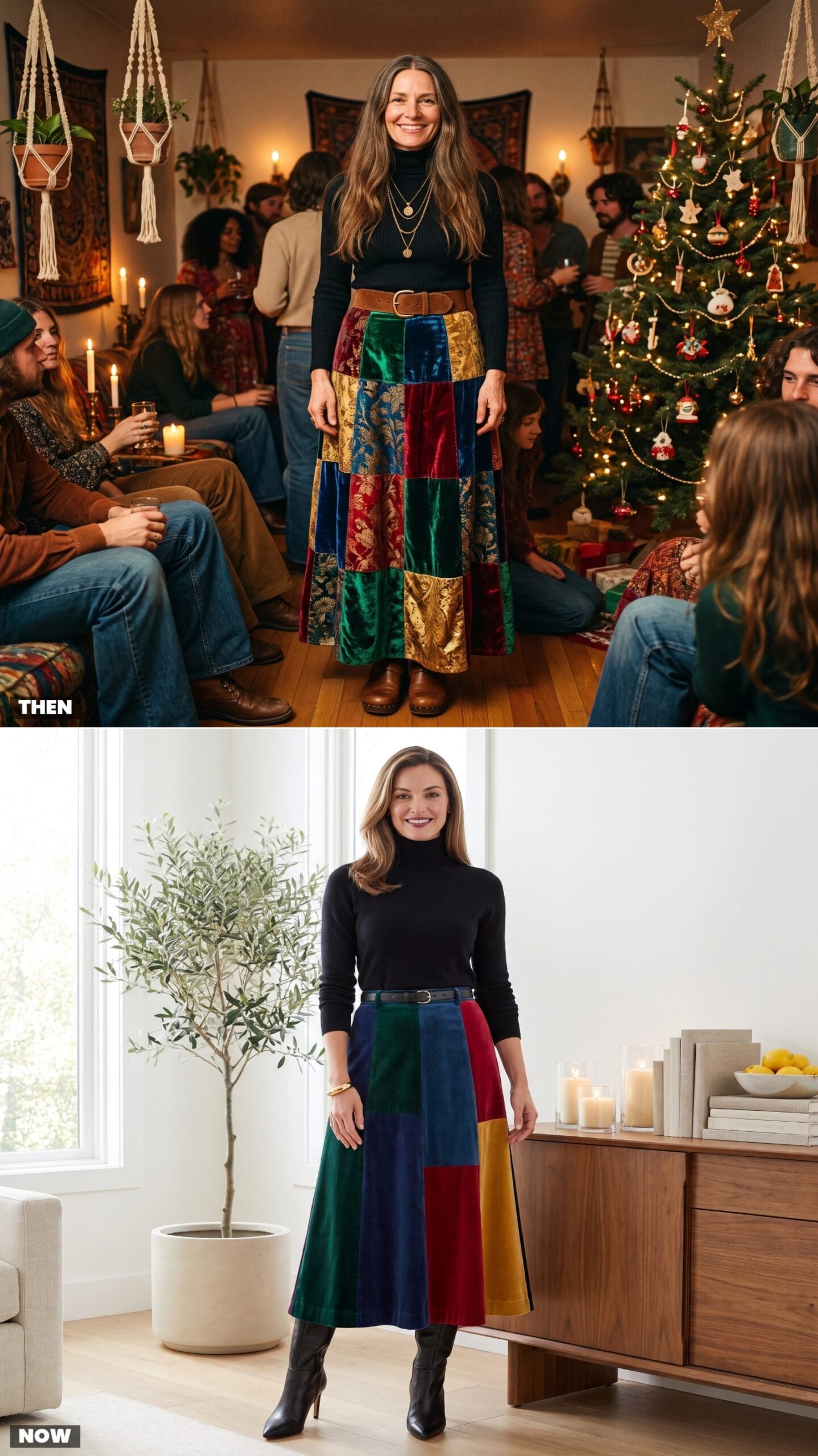 The Jewel-Tone Patchwork Maxi Skirt