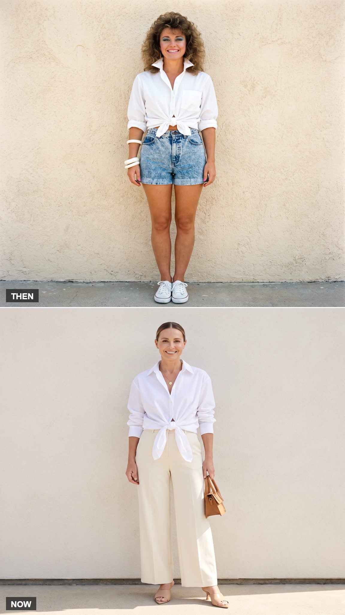 The Knotted-at-the-Waist White Shirt