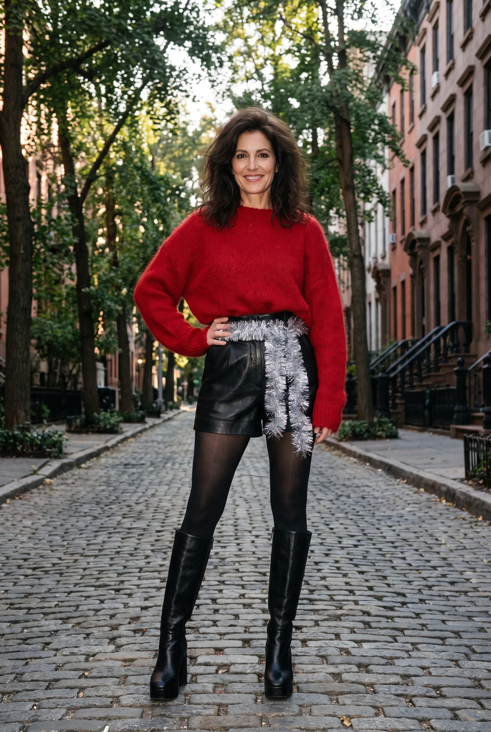 The Leather Hot Pants With a Tinsel Belt