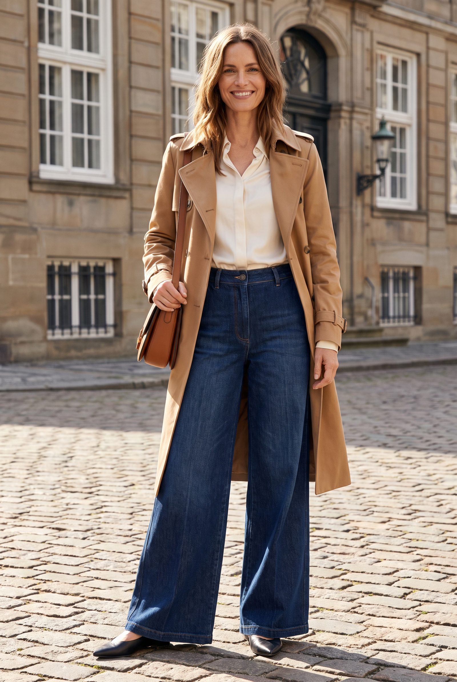 Use Pointed-Toe Flats or Heels to Subtly Lengthen the Leg Line