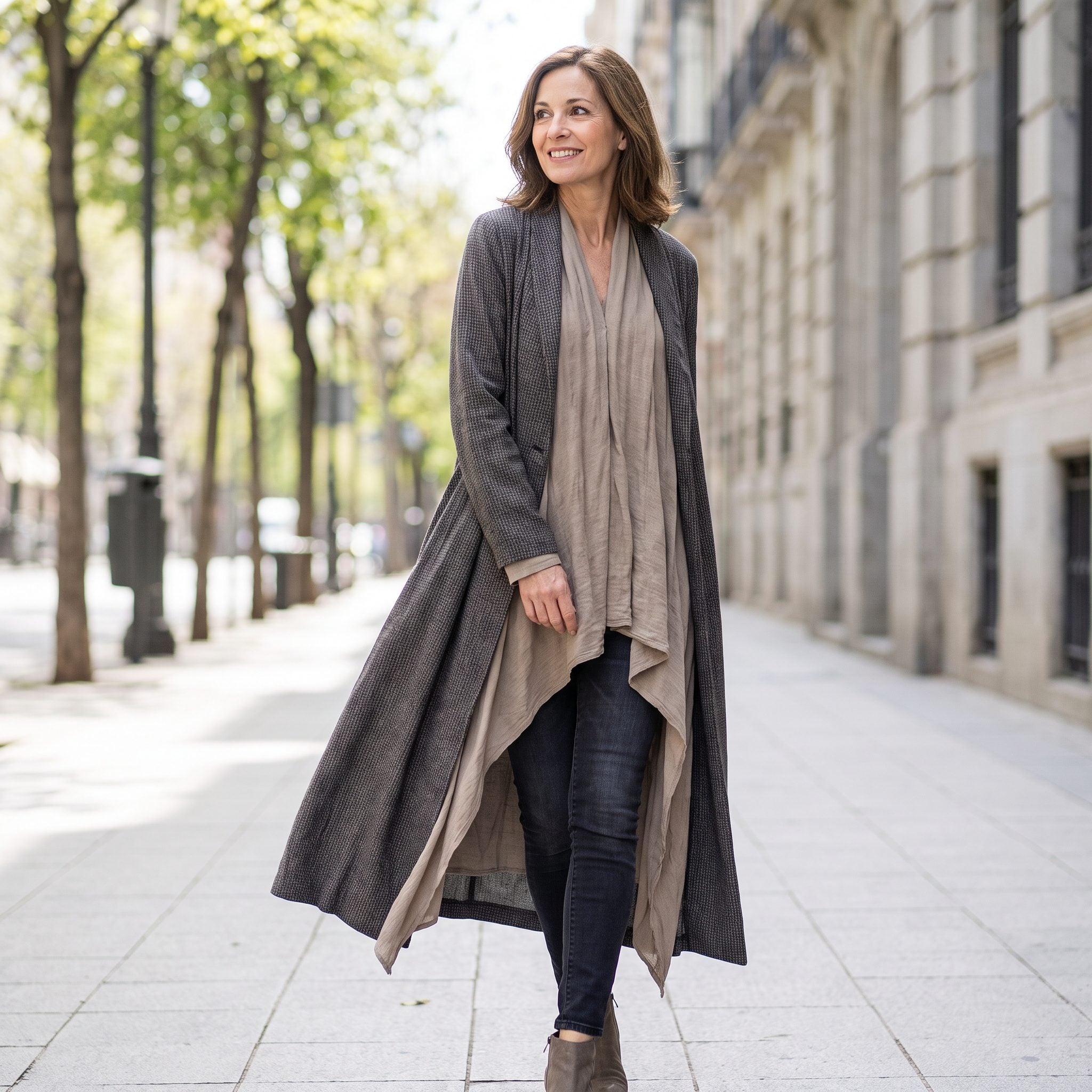 Long Layer Over Longer Layer Over Skinny Jeans