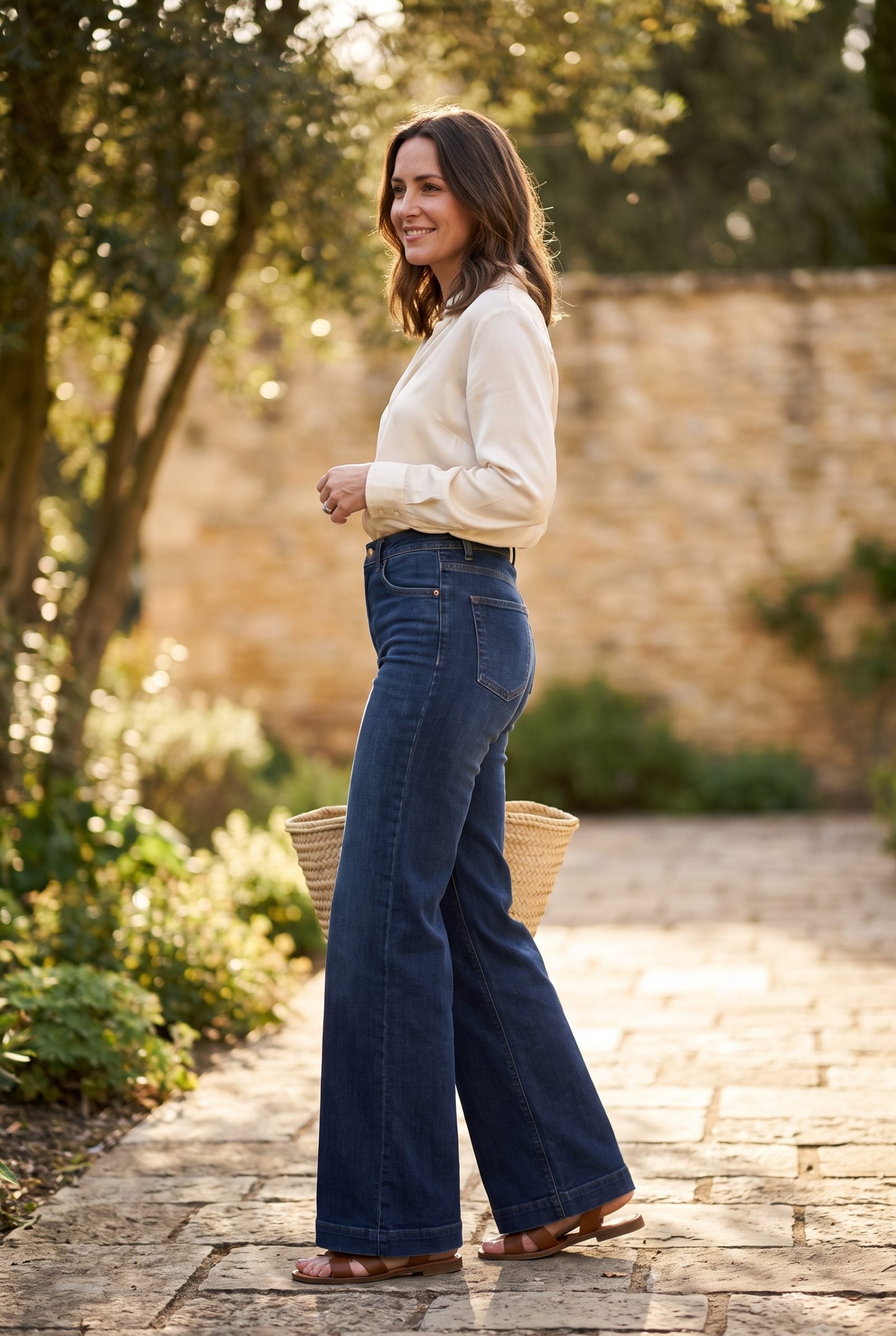 Make Sure the Jeans Skim the Hips Before They Flare