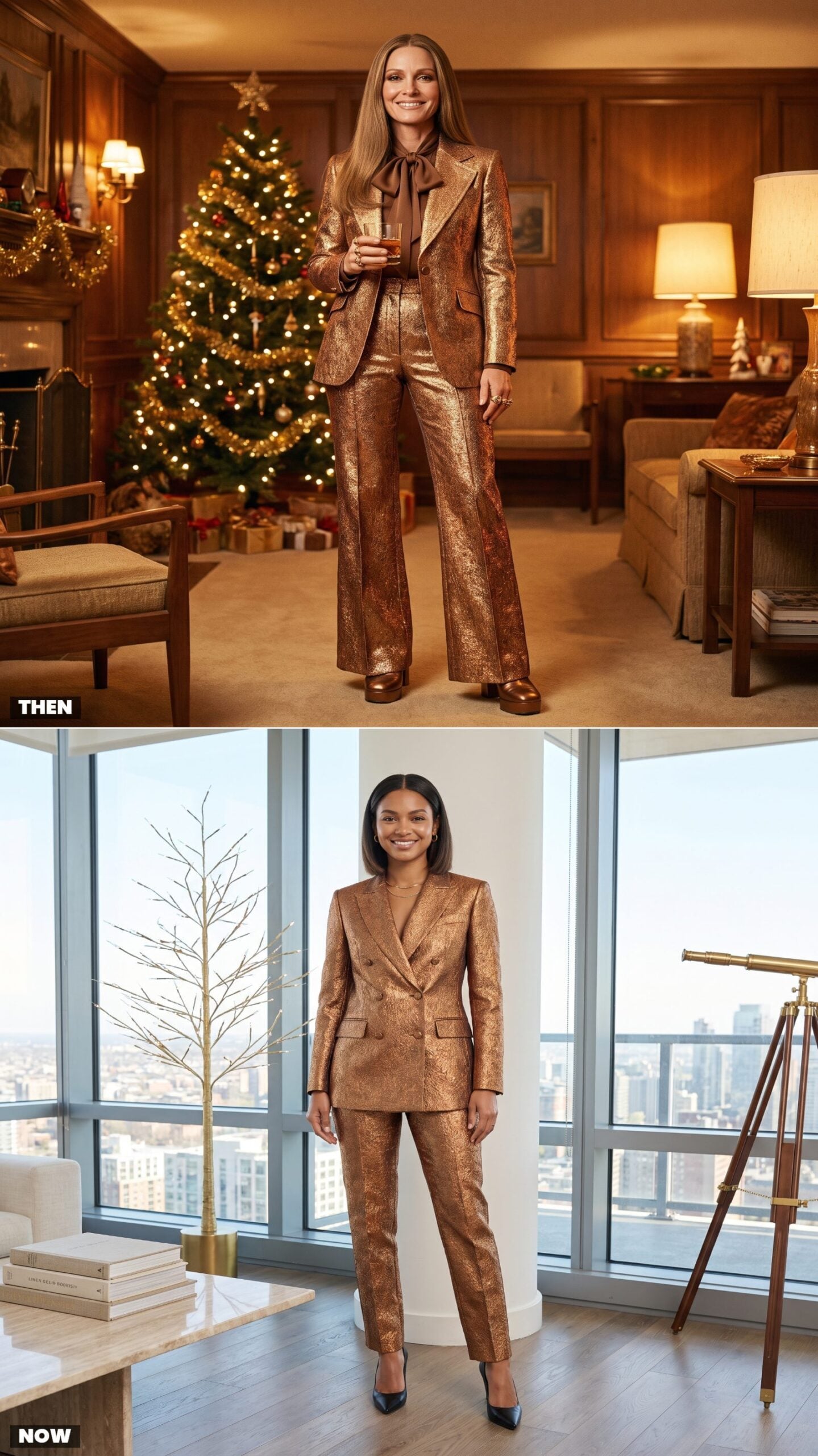 The Metallic Brocade Trouser Suit
