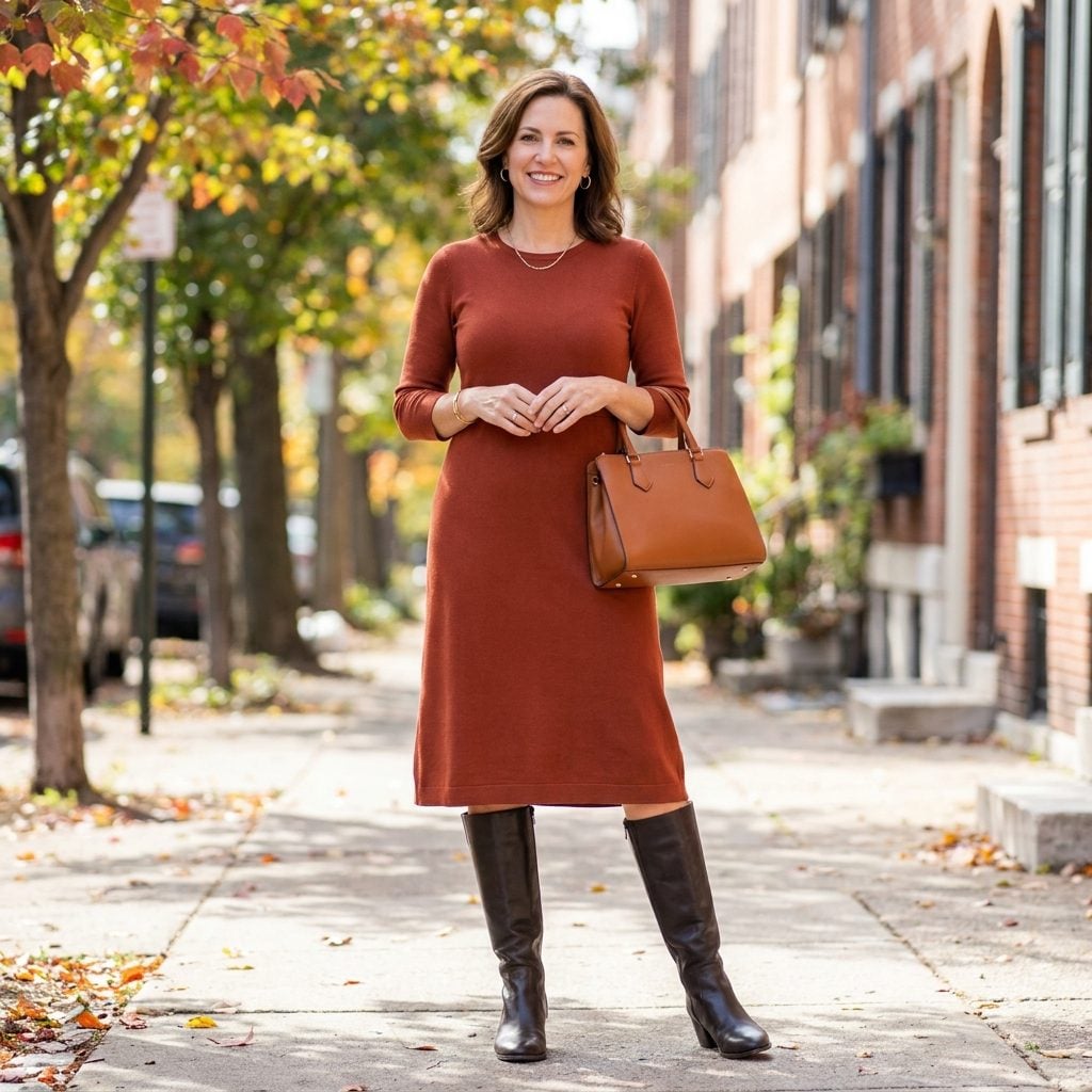 Mid-Calf Boots Leaving Only a Narrow Strip of Leg