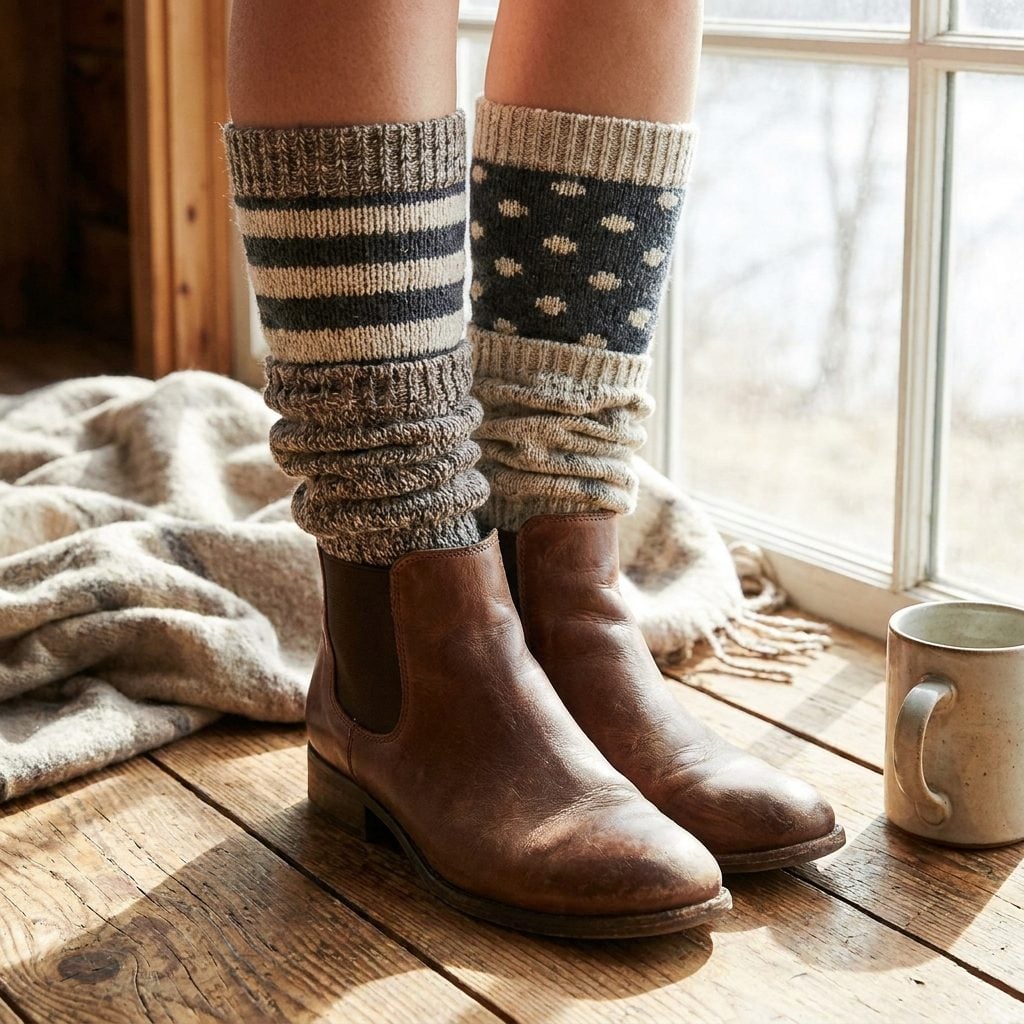 Mid-Calf Socks Peeking Over the Boot: Death by a Thousand Segments