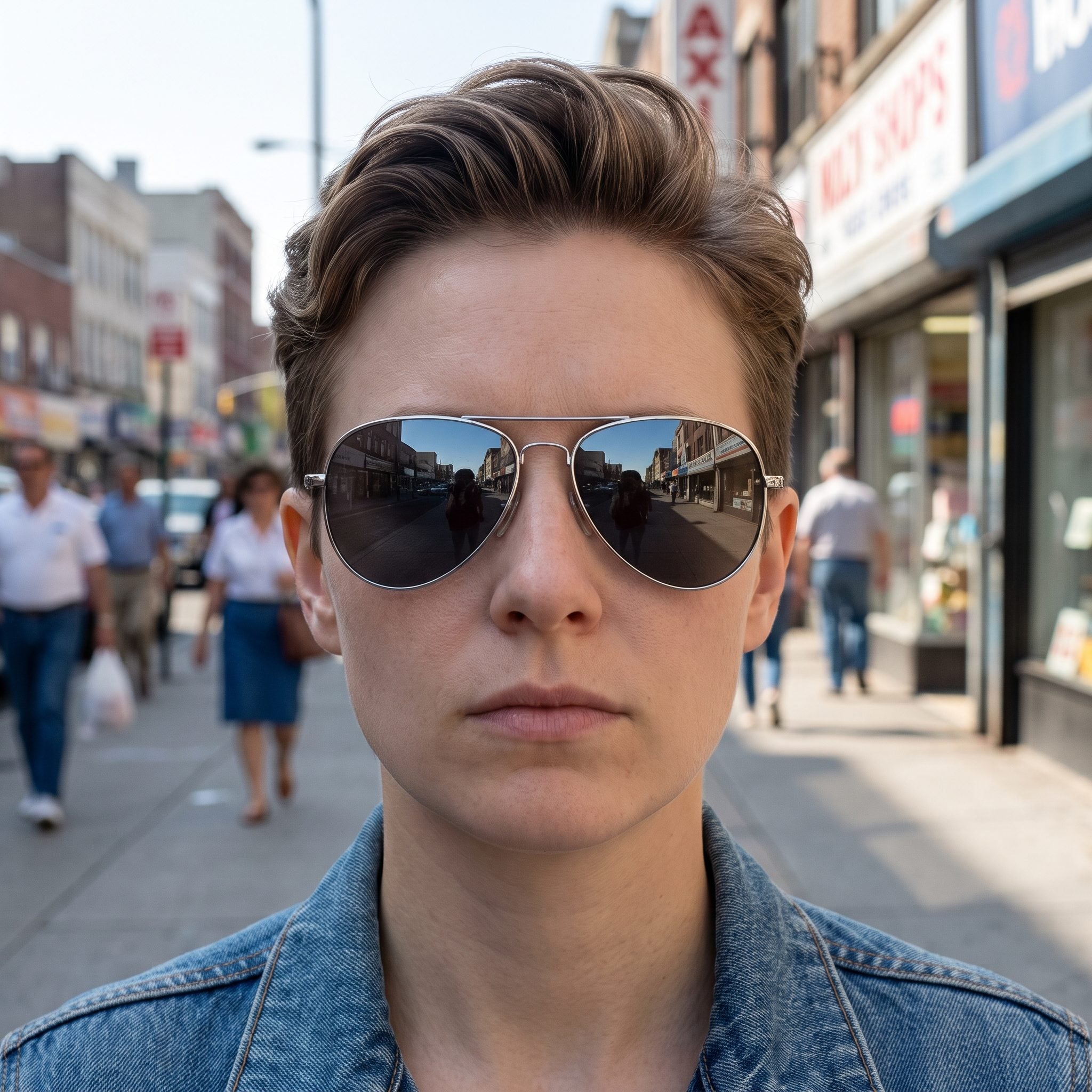 Mirrored Aviator Sunglasses That Hid Whatever You Were Thinking