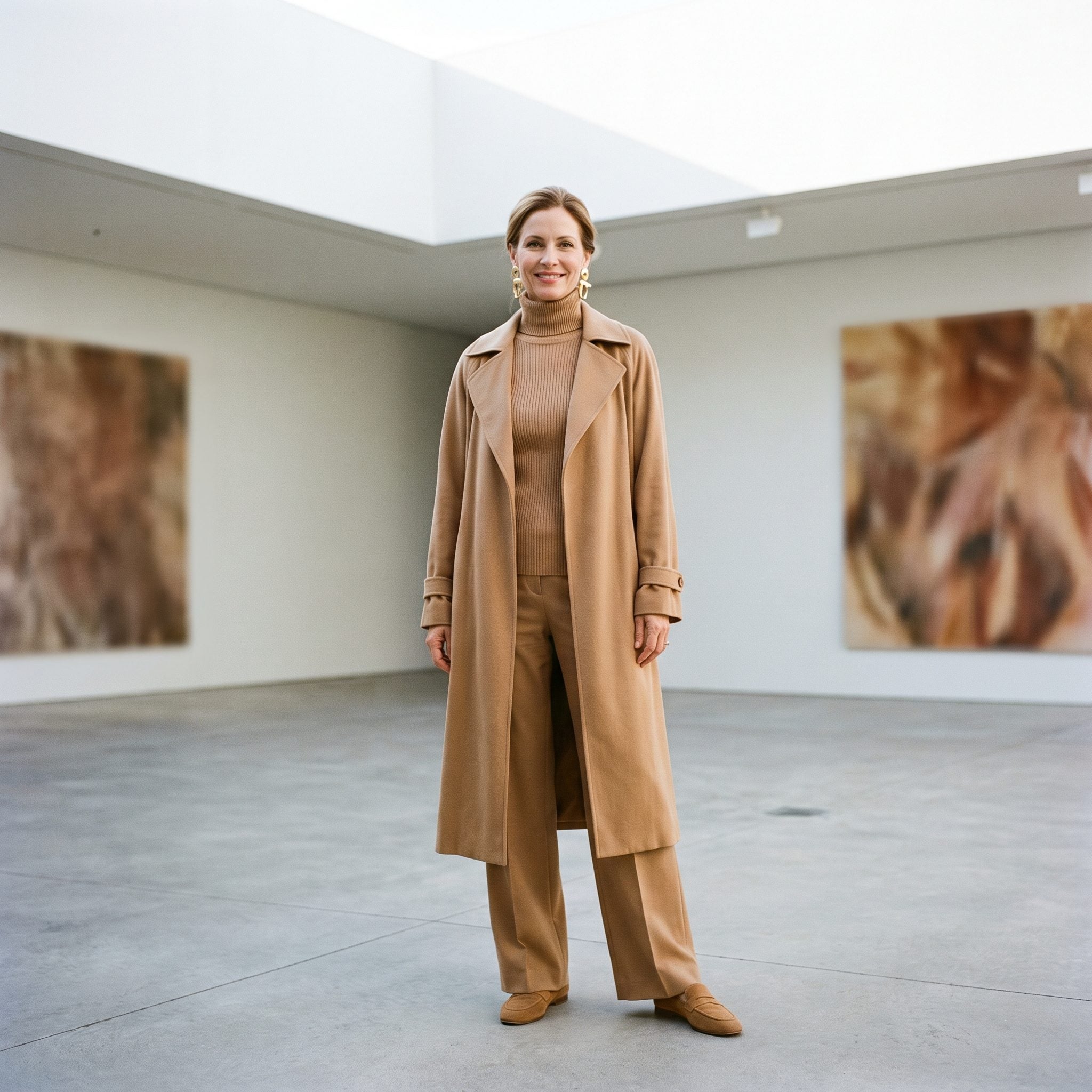 The Monochrome All-Camel Column With the Coat as the Deepest Shade