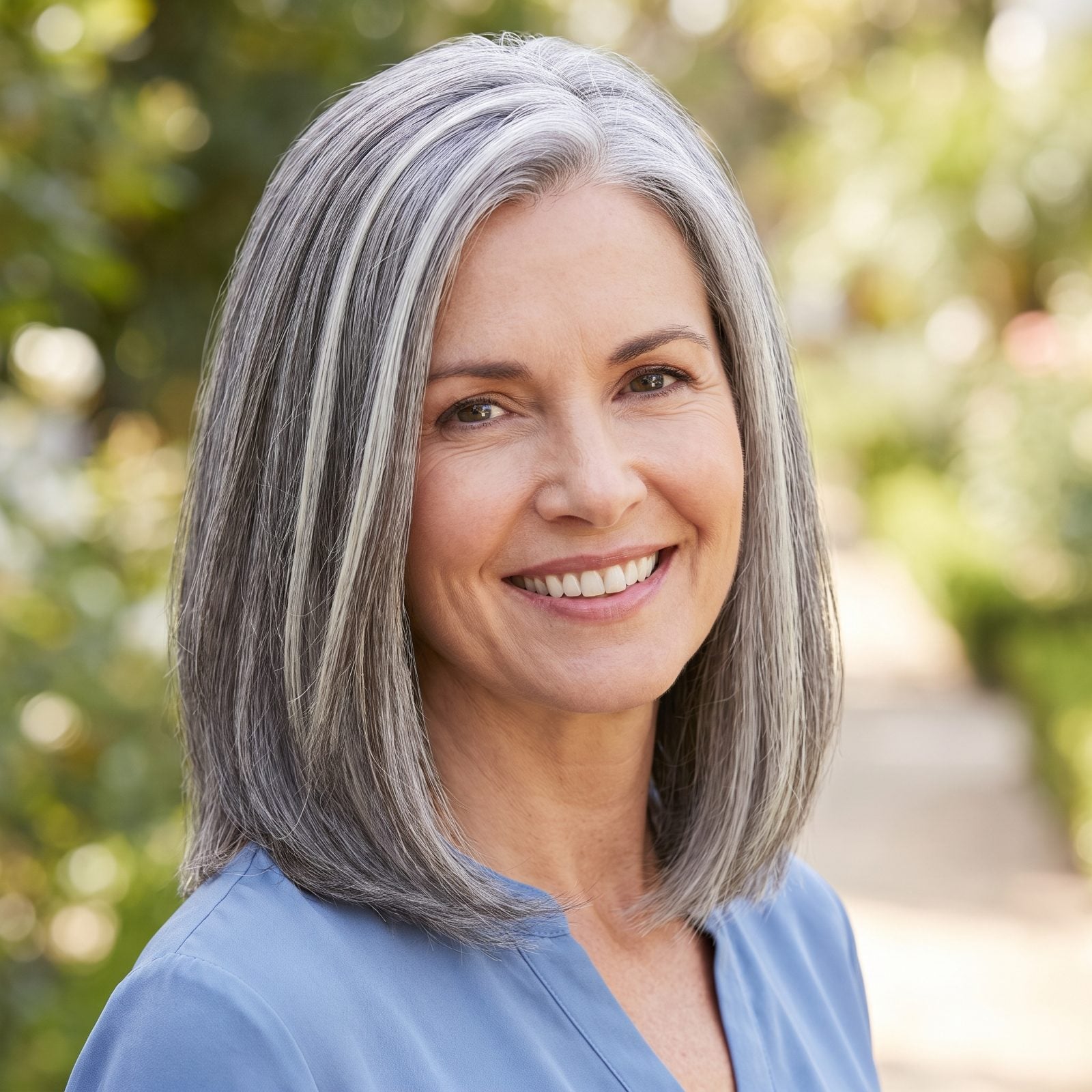 Natural Gray Lob With Vertical Silver Ribbons