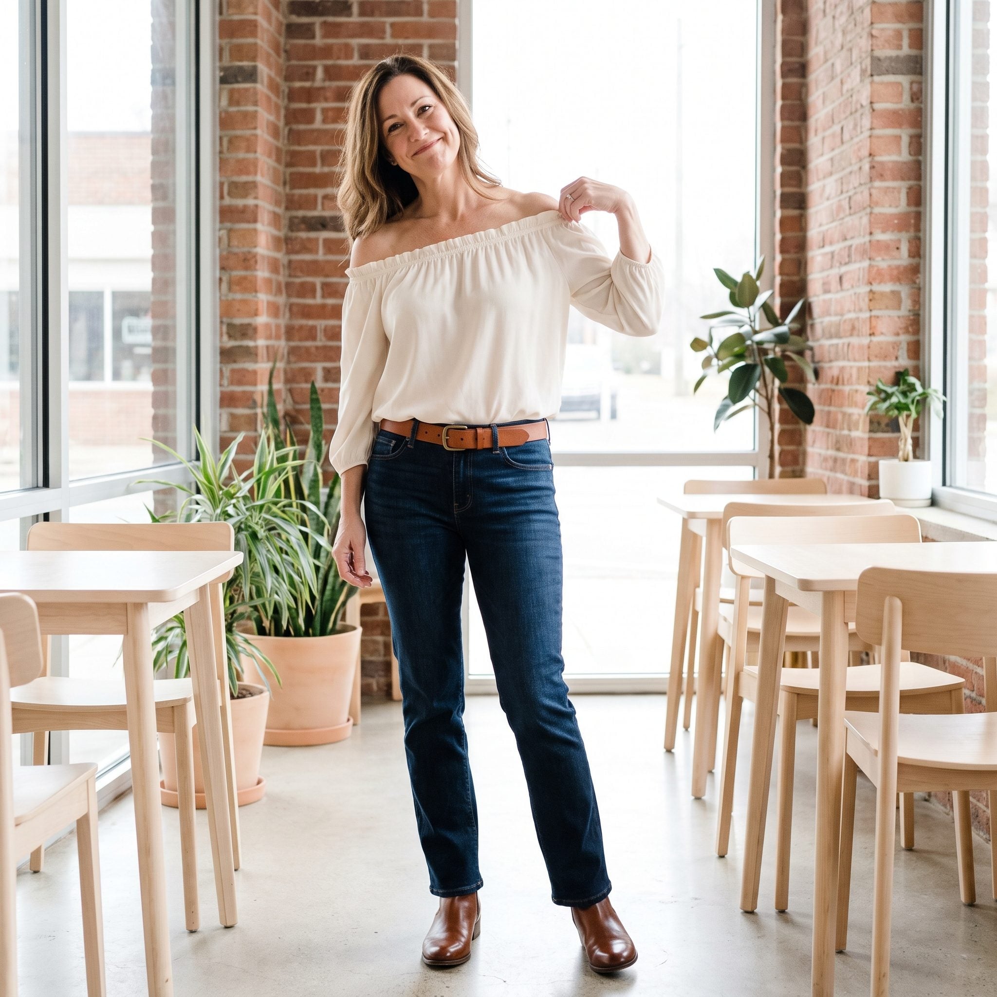 The Off-the-Shoulder Top That Refuses to Stay Off