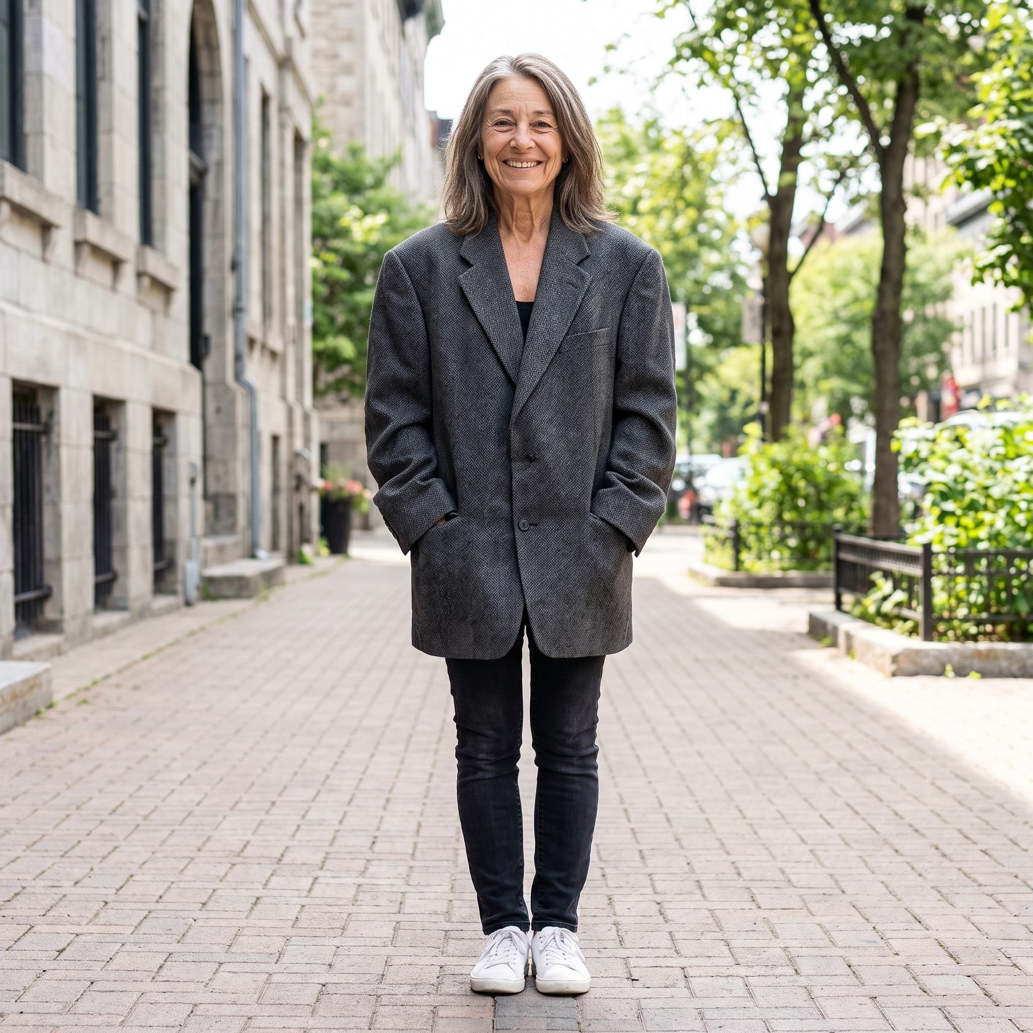 The Oversized Blazer Swallowing a Small Frame