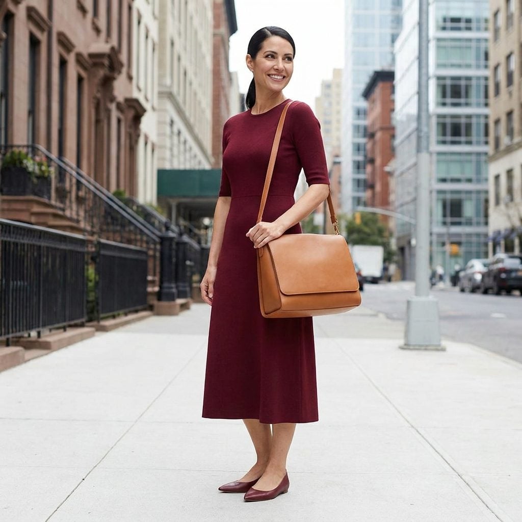 Oversized Crossbody Bag Hanging at Upper-Thigh Level