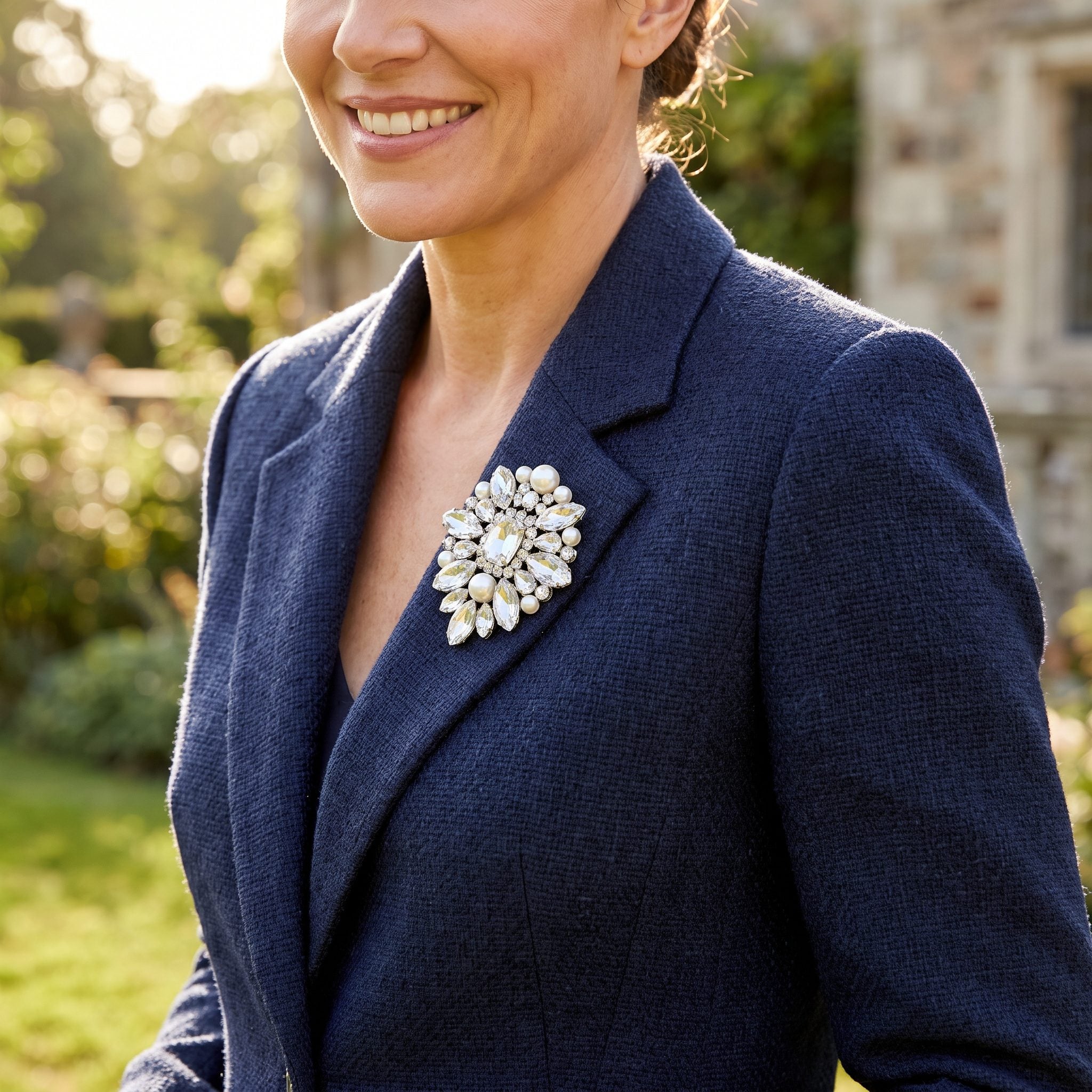 The Oversized Statement Brooch Pinned High