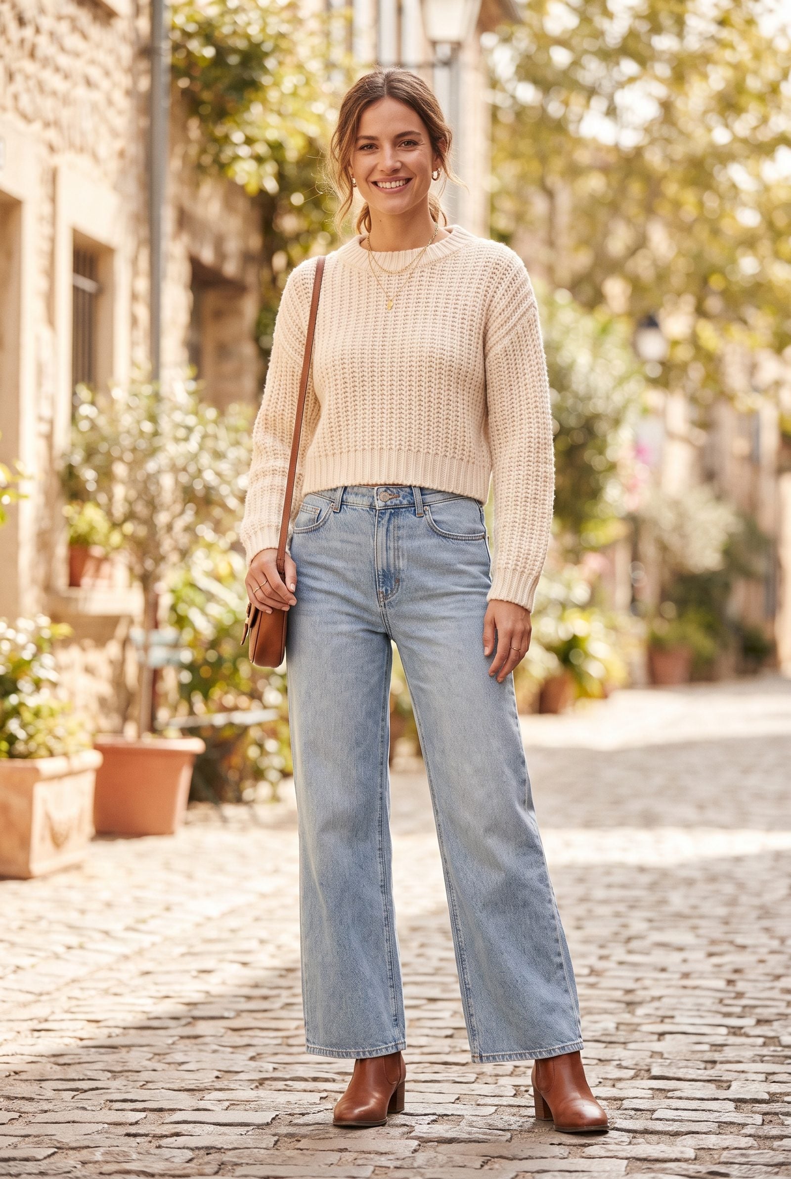 Pair Them with Cropped Sweaters for Balanced Proportions