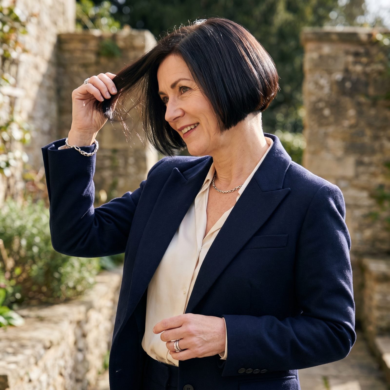 Polished Bob With a Hidden Undercut at the Nape