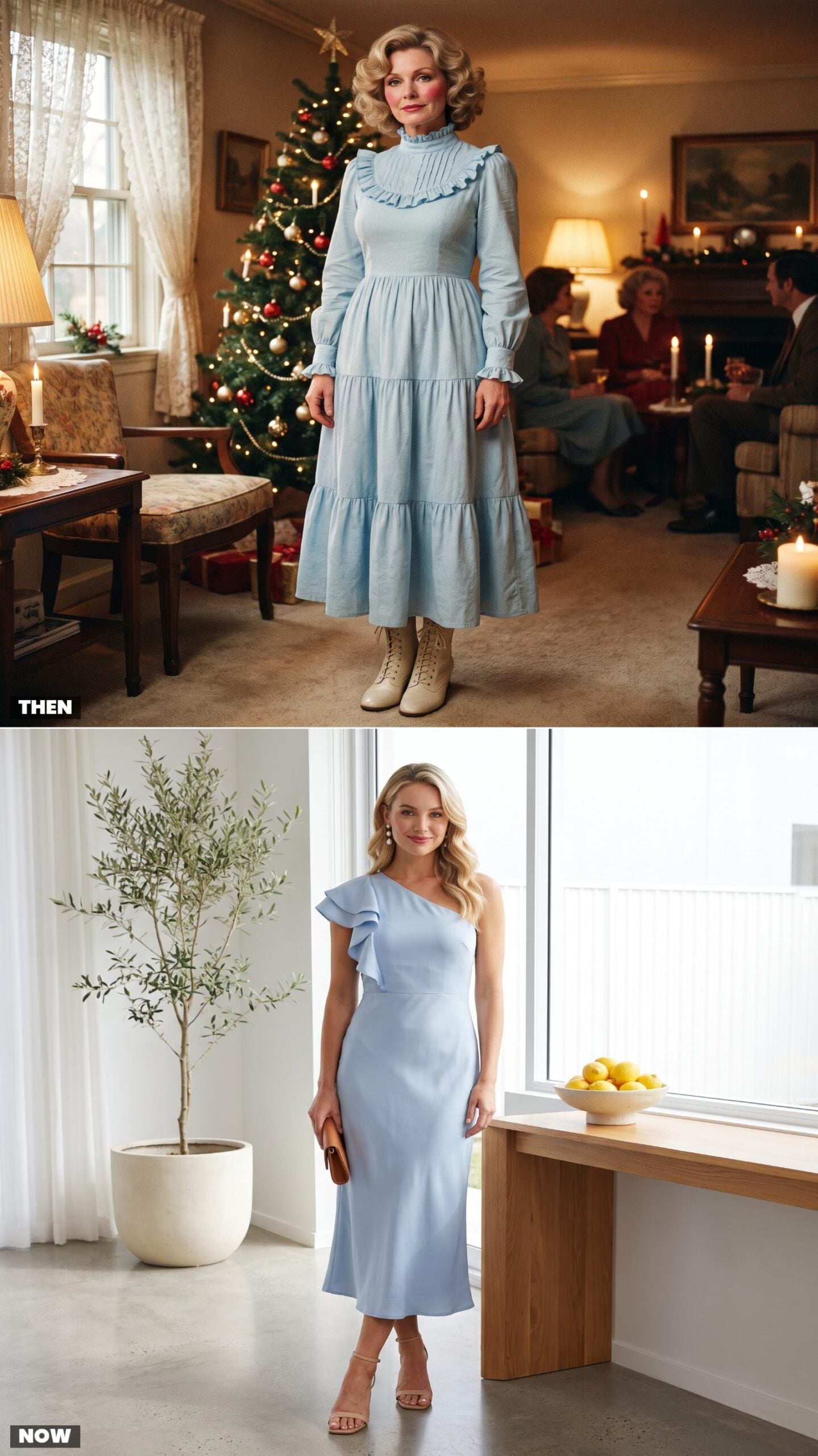 The Powder-Blue Ruffled Prairie Dress