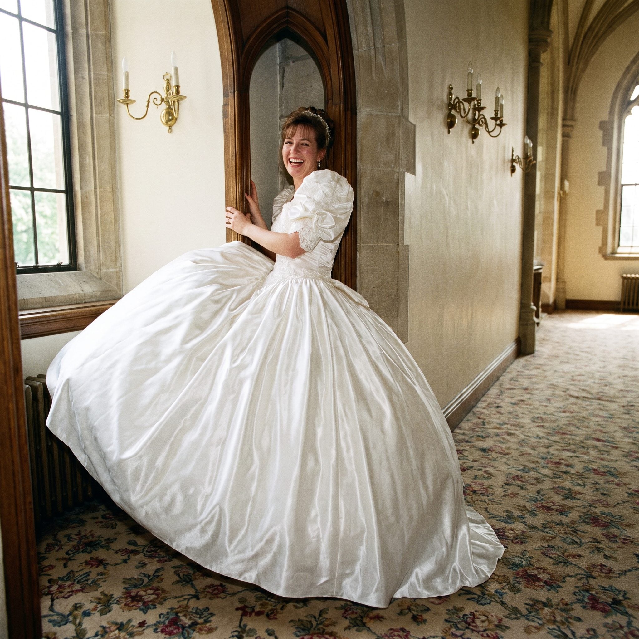 The Princess Ball Gown With a Skirt You Could Hide Two Flower Girls Under