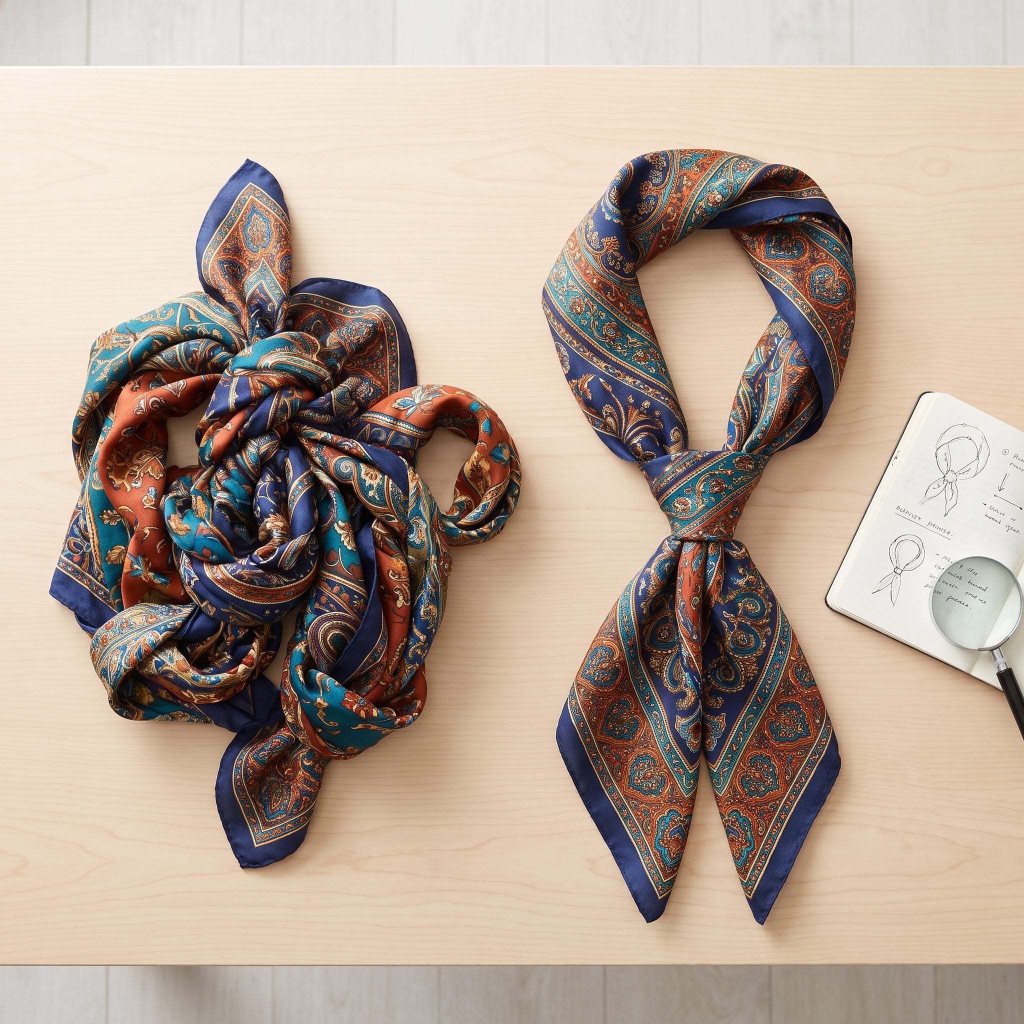 Printed Silk Scarves You Never Learned to Tie