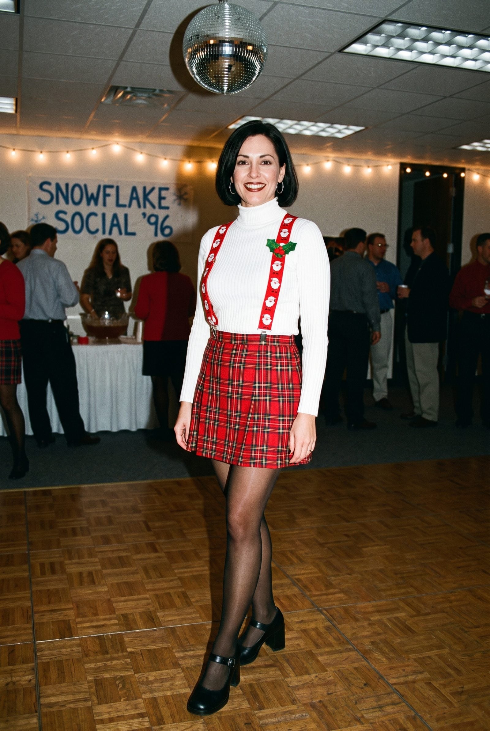 The Santa Suspenders Clipped to a Miniskirt