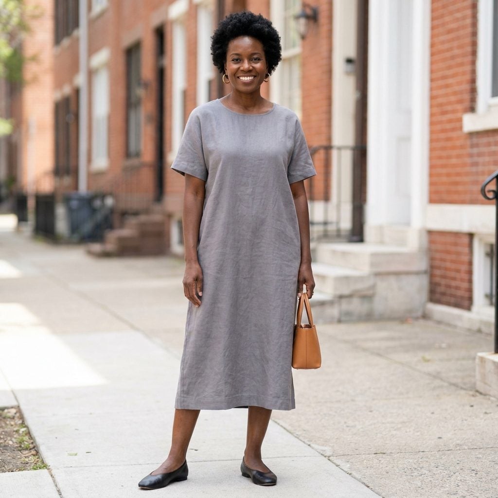 The Shapeless Column That Hides Your Waist Entirely