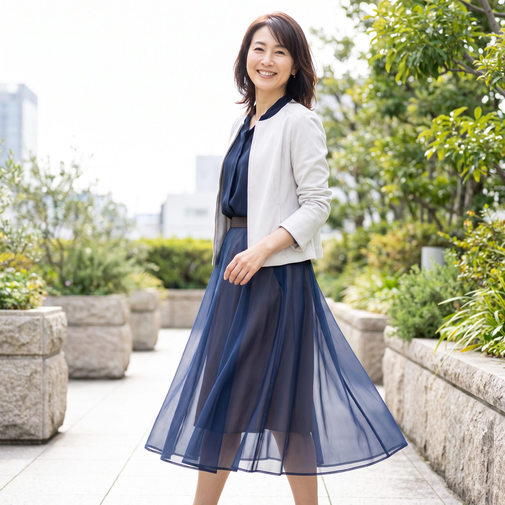 Sheer-Overlay Midi + Tonal Base