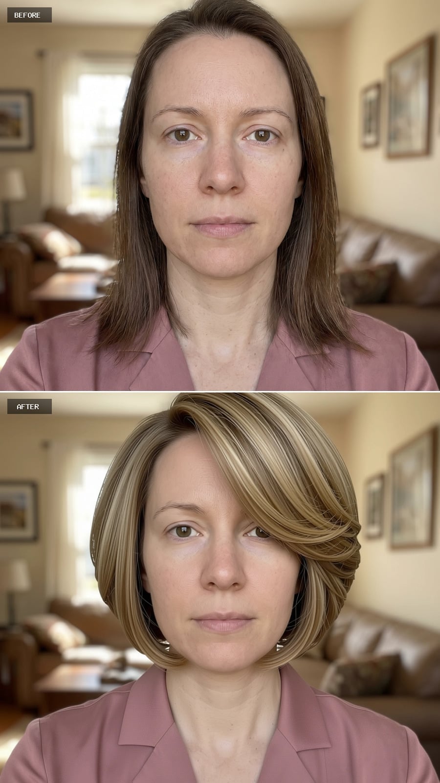 Honey-and-Ash Blonde with an Inward Curve
