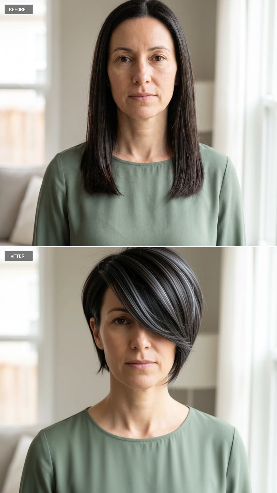 Pixie-Bob With Silver Highlights That Give a Long Face a Whole New Proportion
