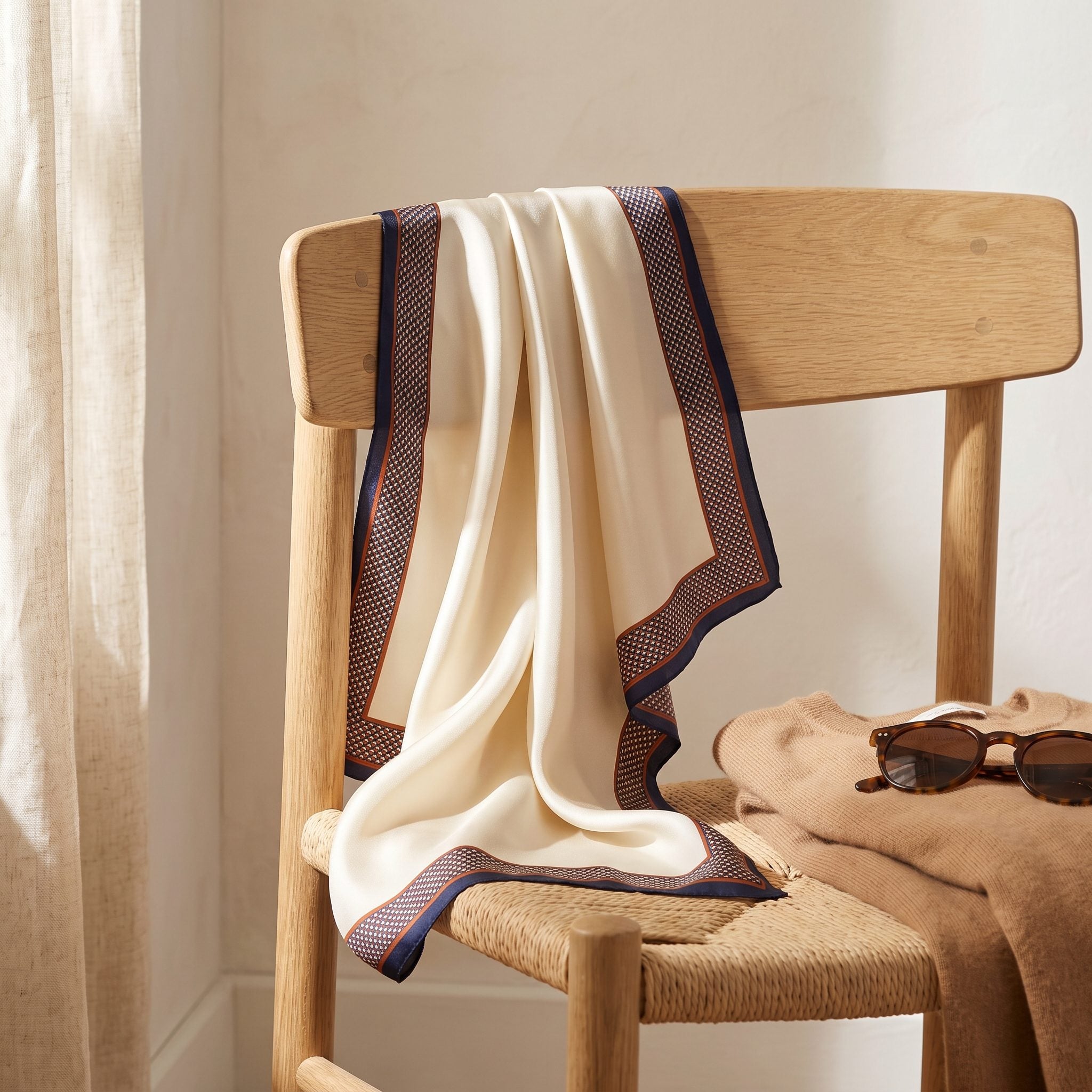 A Silk Scarf That Makes Plain Clothes Look Deliberate