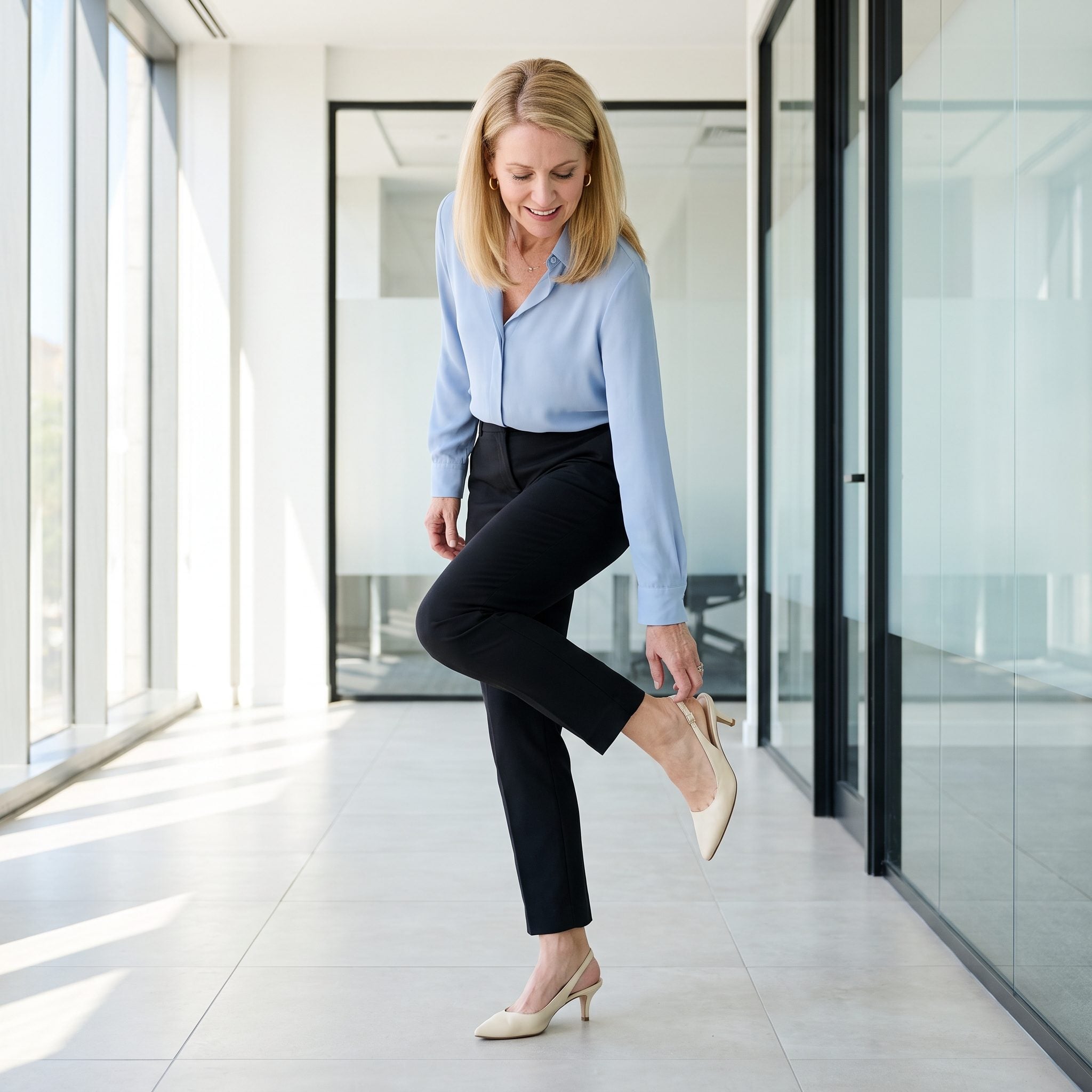 Slingback Heels With a Strap That Keeps Sliding Down