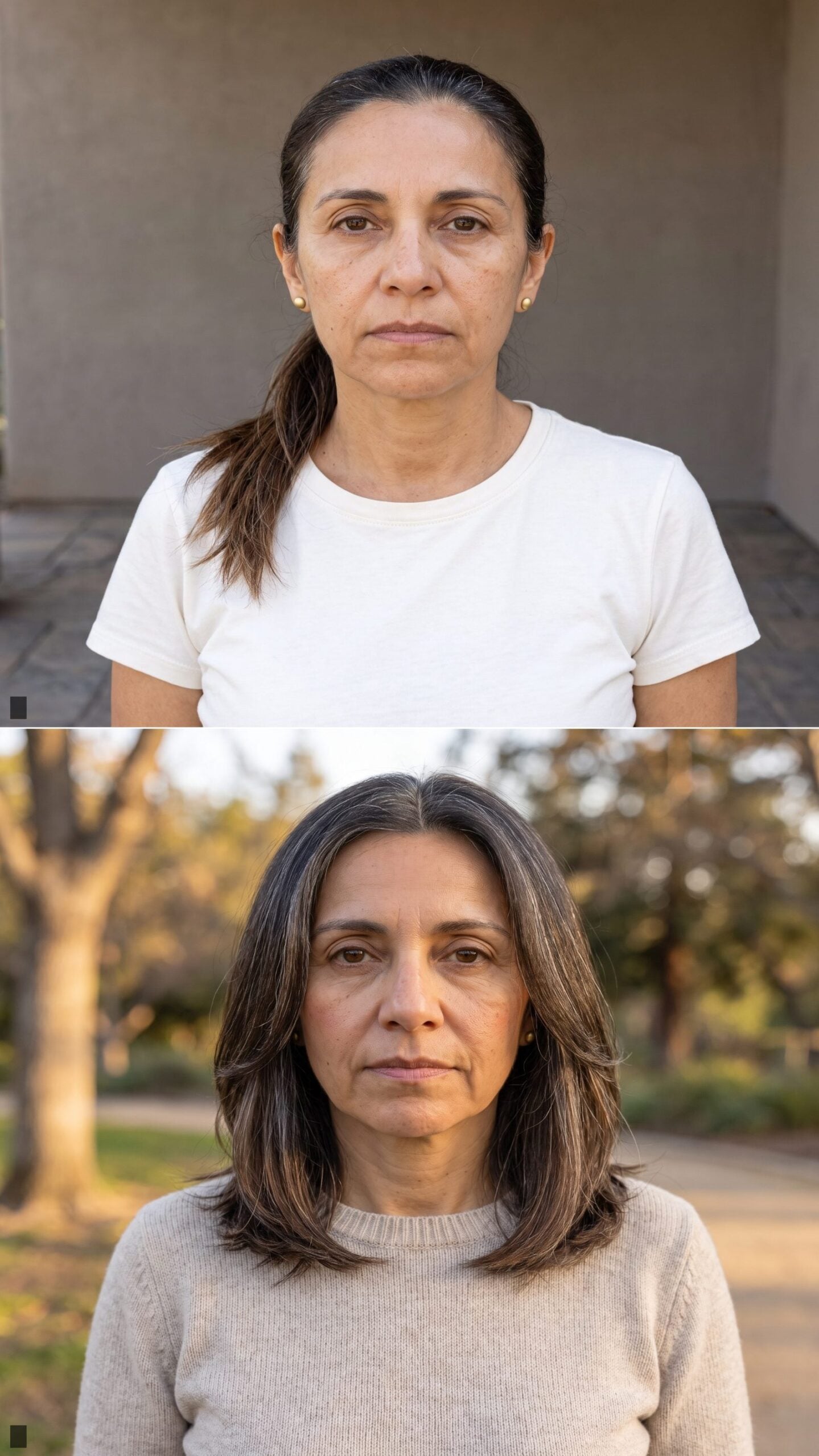 Soft Collarbone Lob with Face-Framing Layers and a Loose Center Part