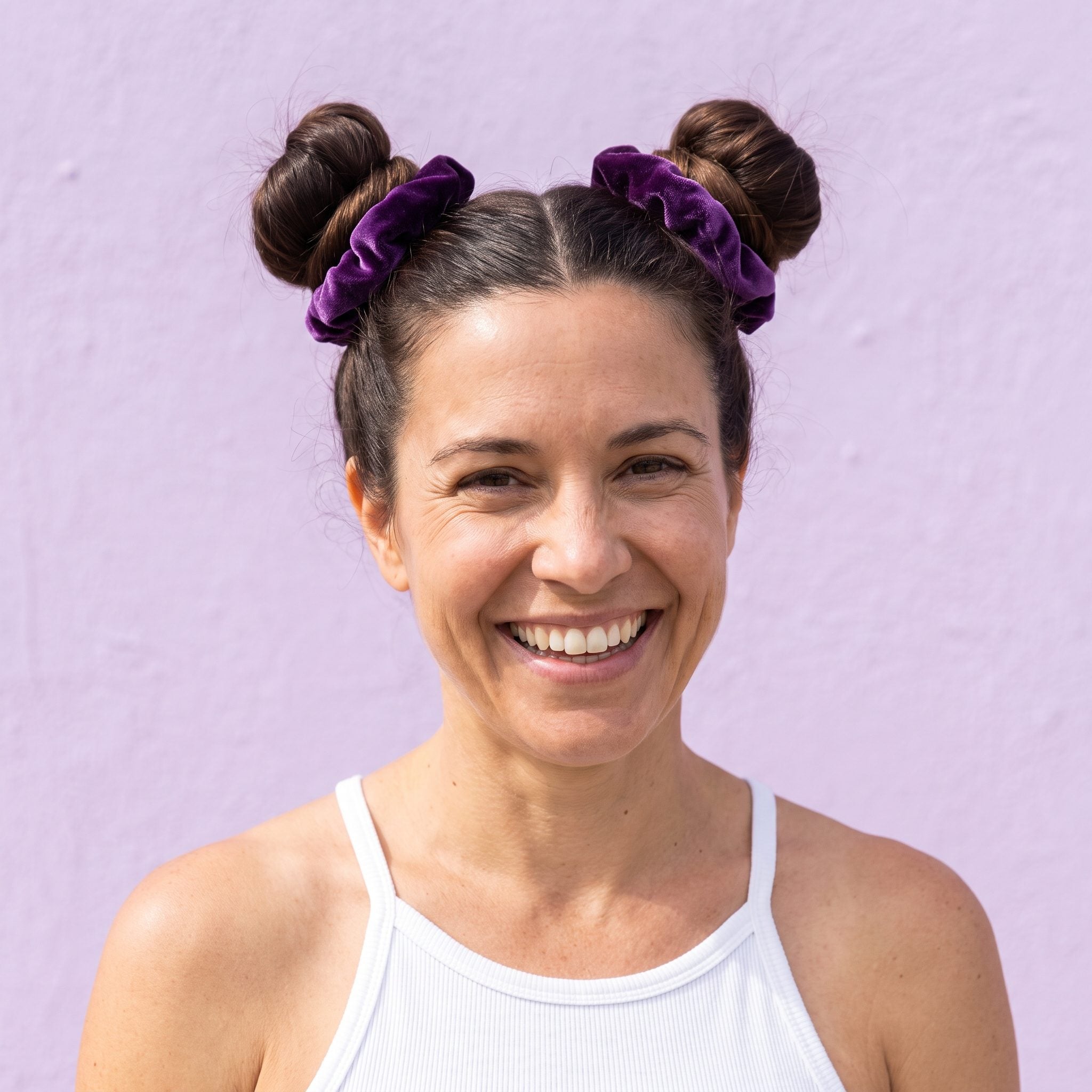 Space Buns Held With Two Matching Scrunchies