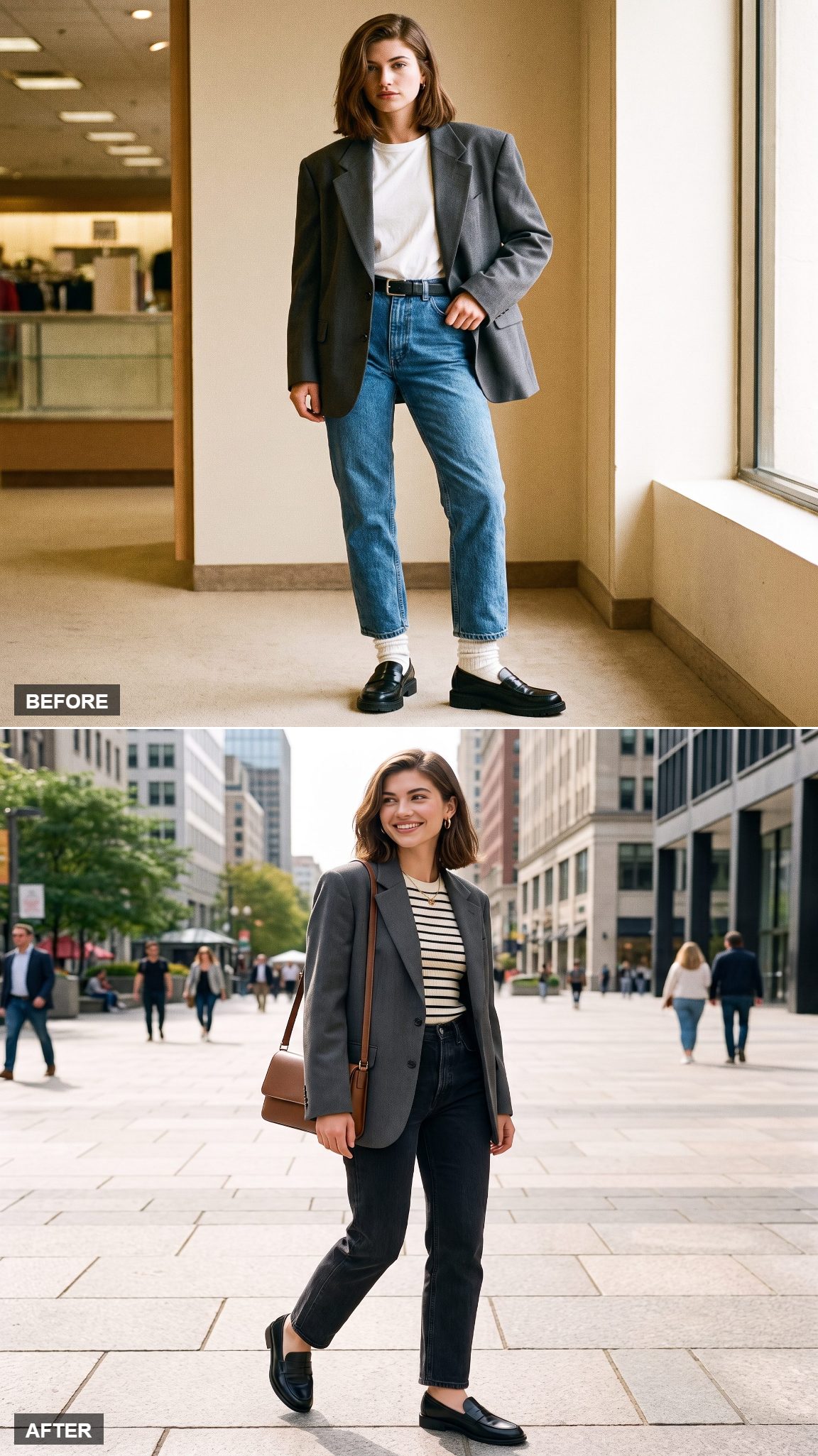 Striped Knit and Dark Denim, French by Accident