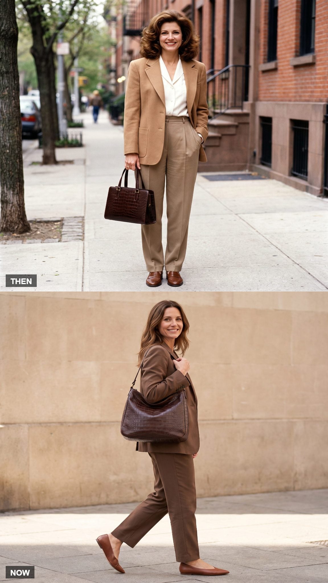 Structured Croc-Embossed Handbag → Soft Croc-Embossed Shoulder Bag