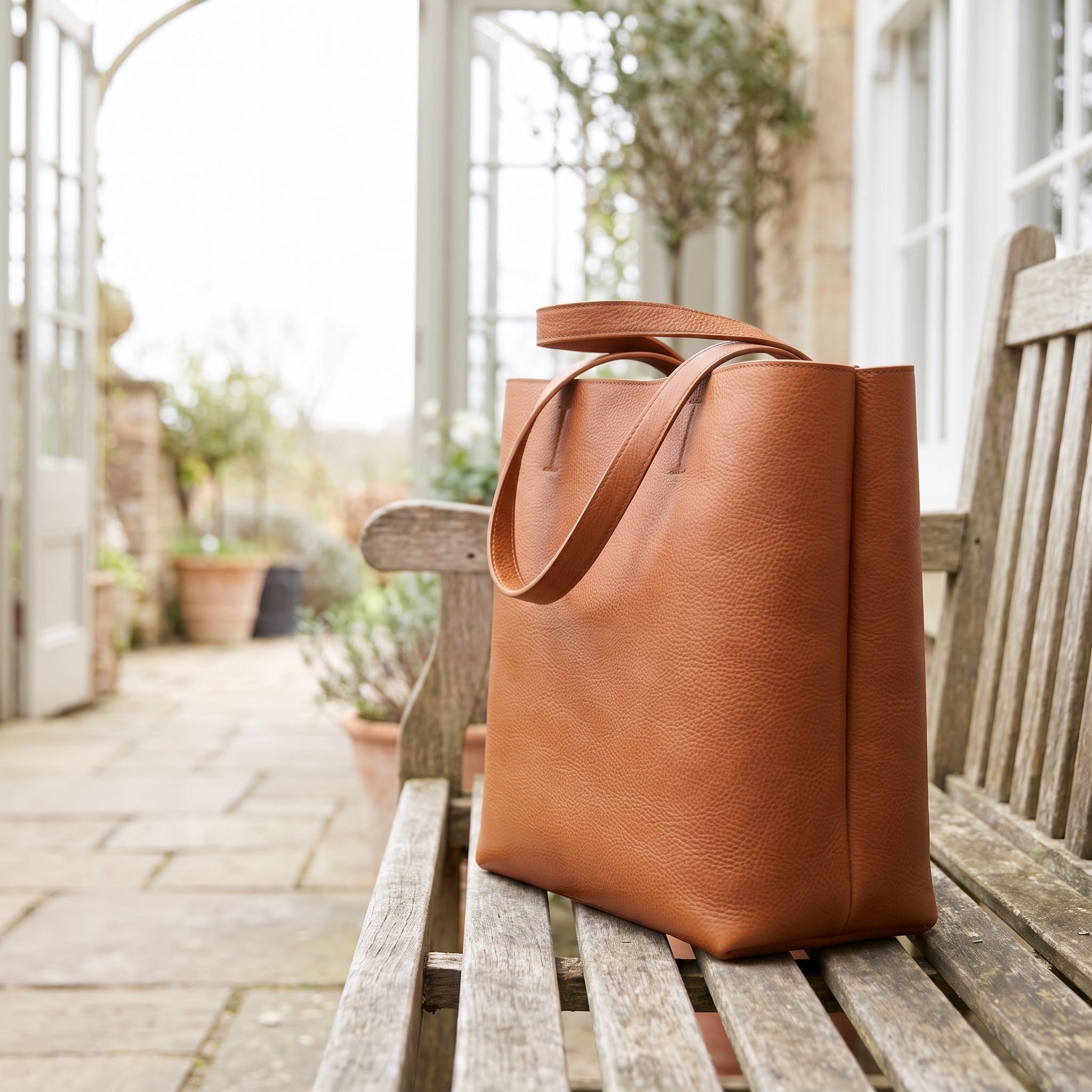 A Structured Leather Tote That Holds Its Shape Before It Holds Your Life