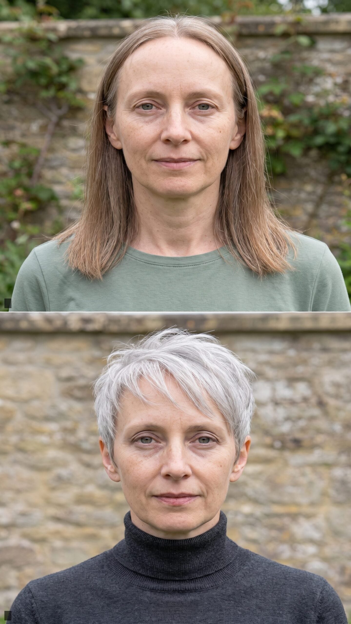 Textured Silver Pixie with Piece-y Crown and Tapered Nape
