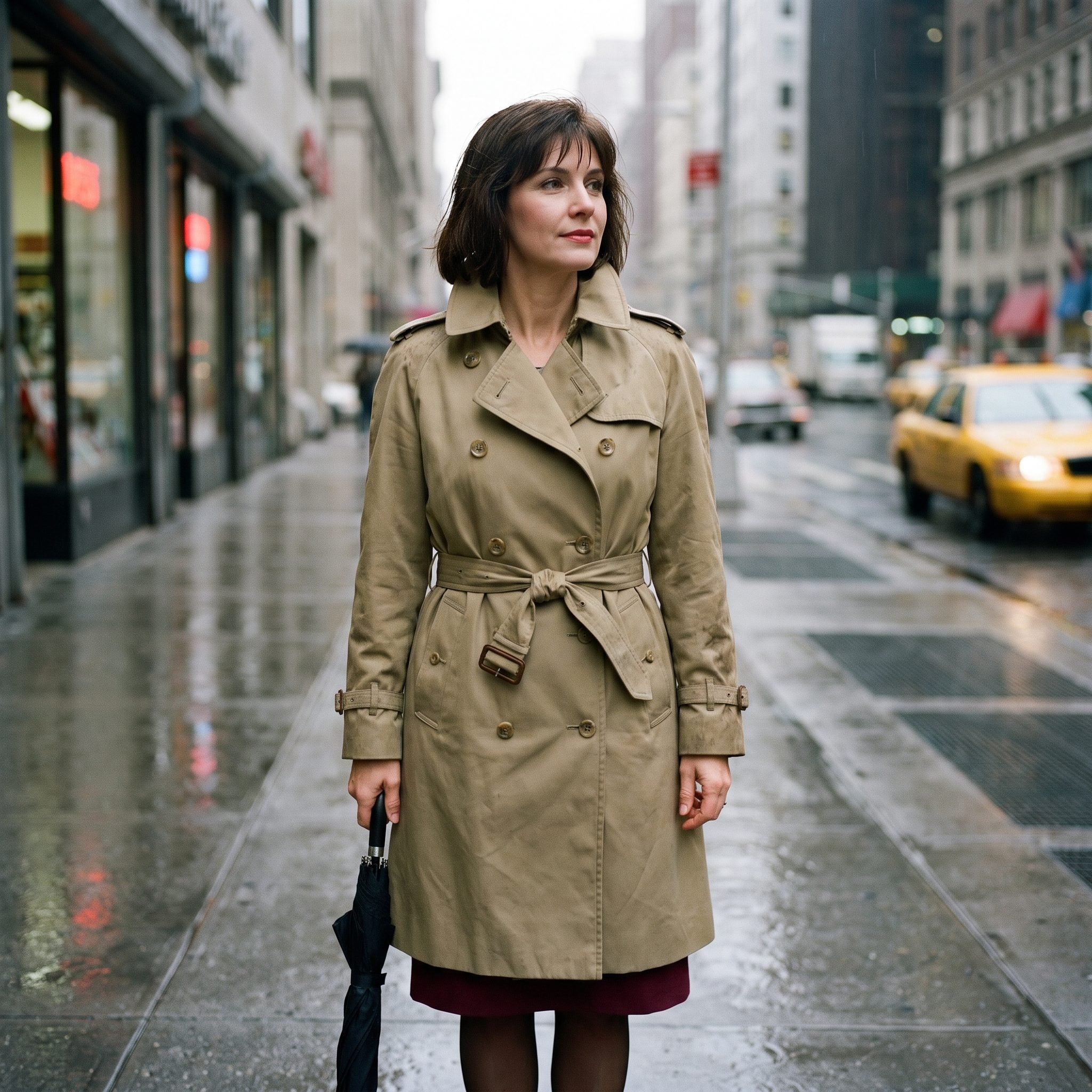 The Trench Coat With the Belt Knotted Instead of Buckled